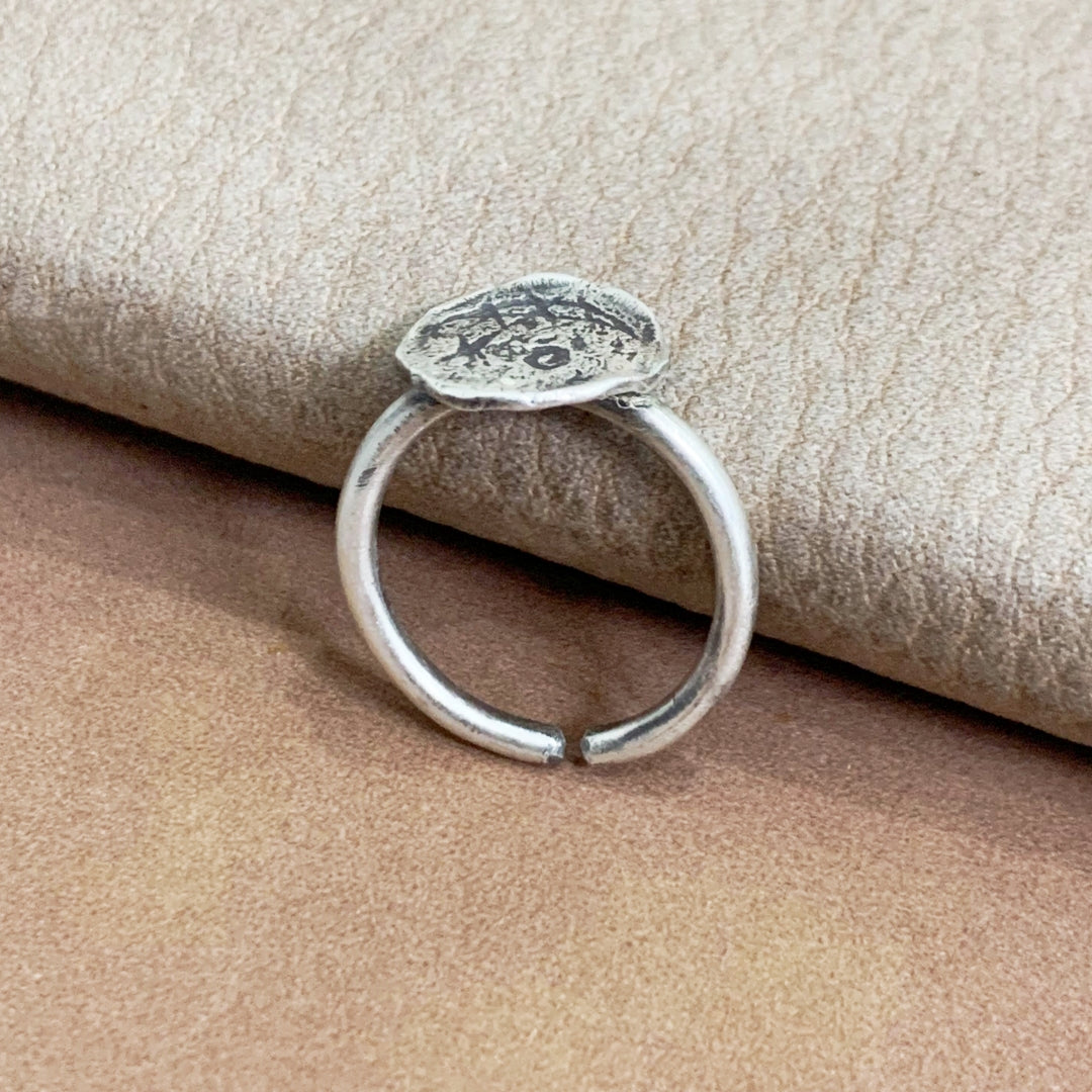 Vintage Horror Smiley Face Sterling Silver Ring