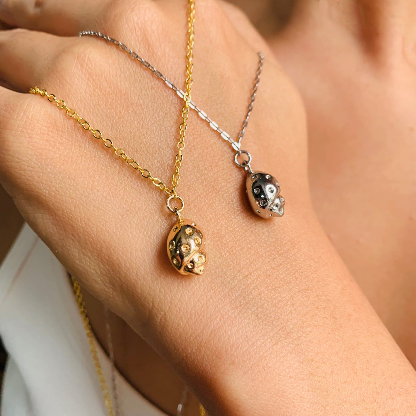 Gold Silver Conch Shell Seashell Necklace|Unisex Necklace for Couples or Best Friends|Mermaid Sea Lover Gift