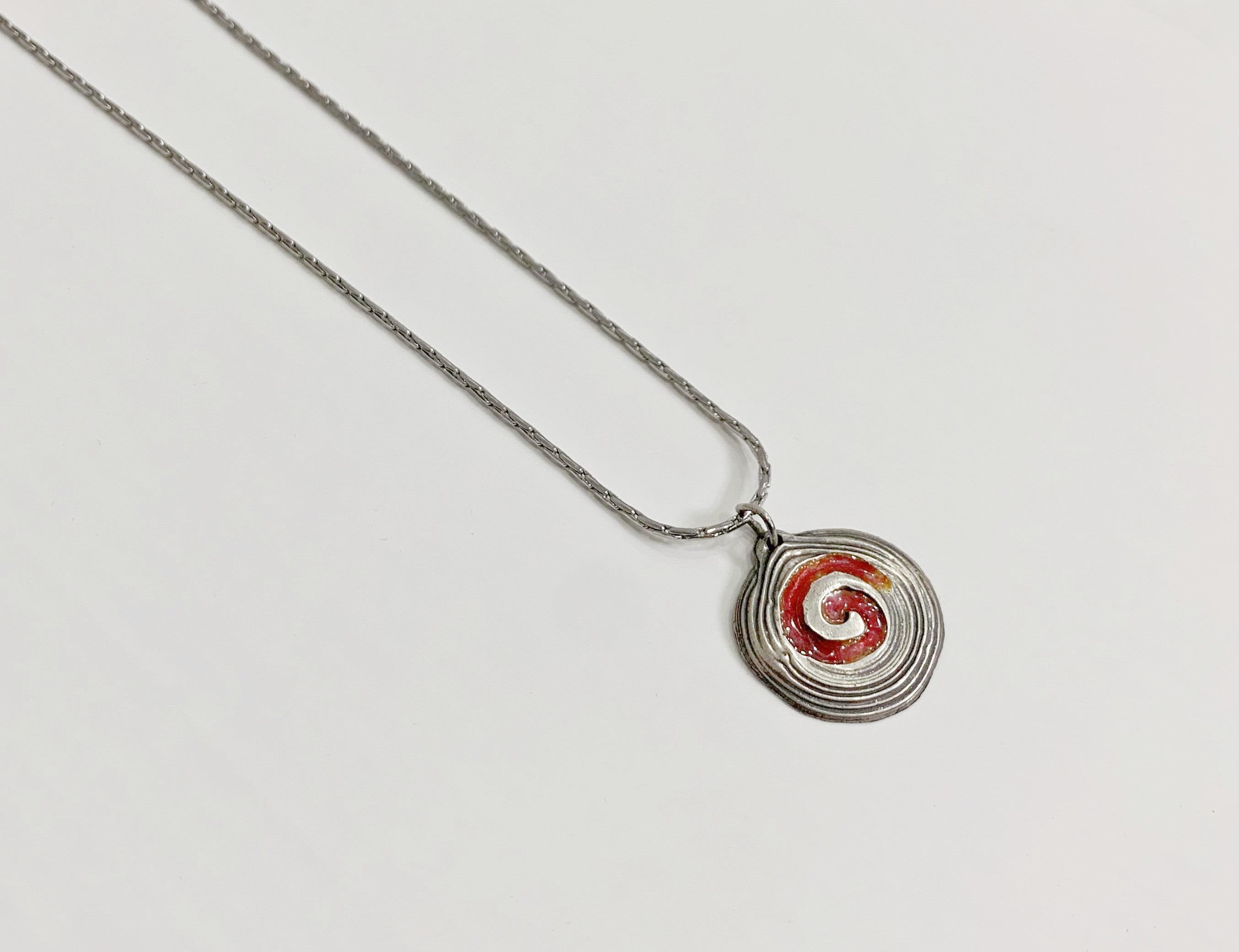 Handmade Sterling Silver Enamel Necklace