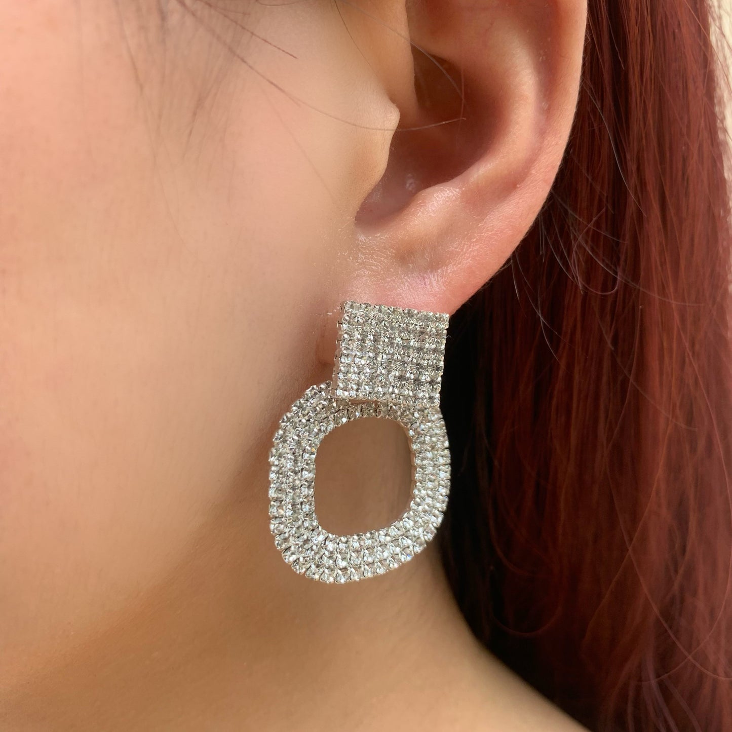 Wedding Season — Sparkling Square Drop Earrings | Statement Fringe Earrings | Bridal Earrings | Bridesmaid Earrings | Party Earrings | Gift for Her