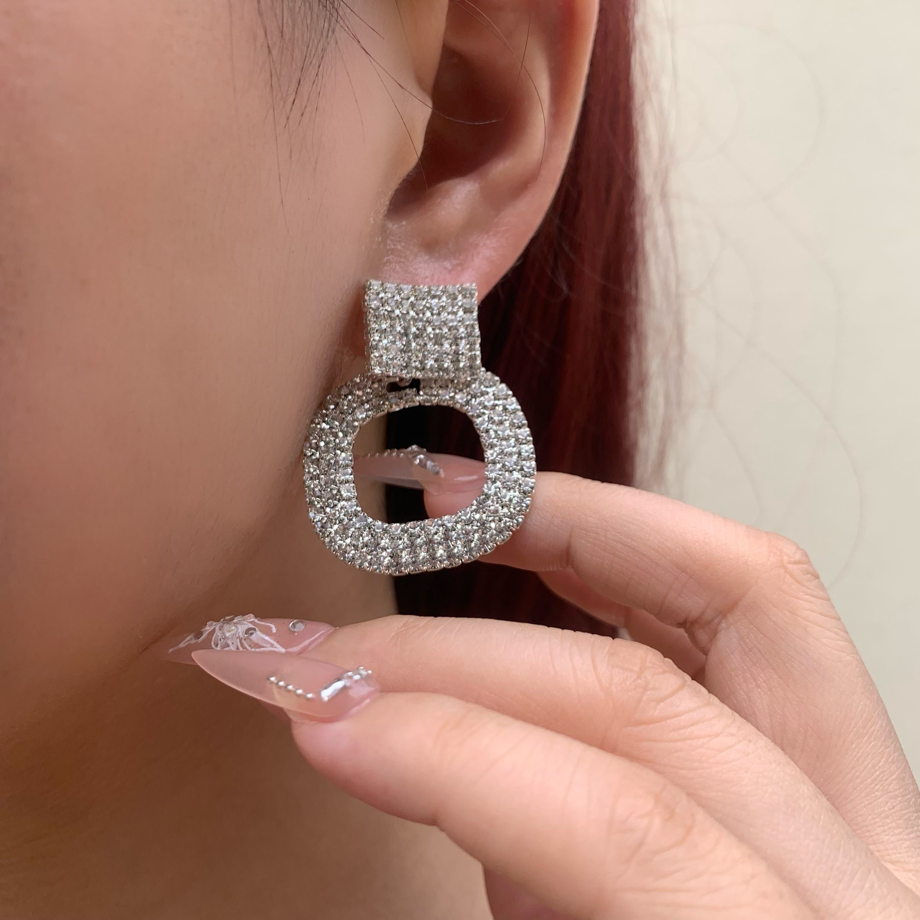 Silver Square Earrings