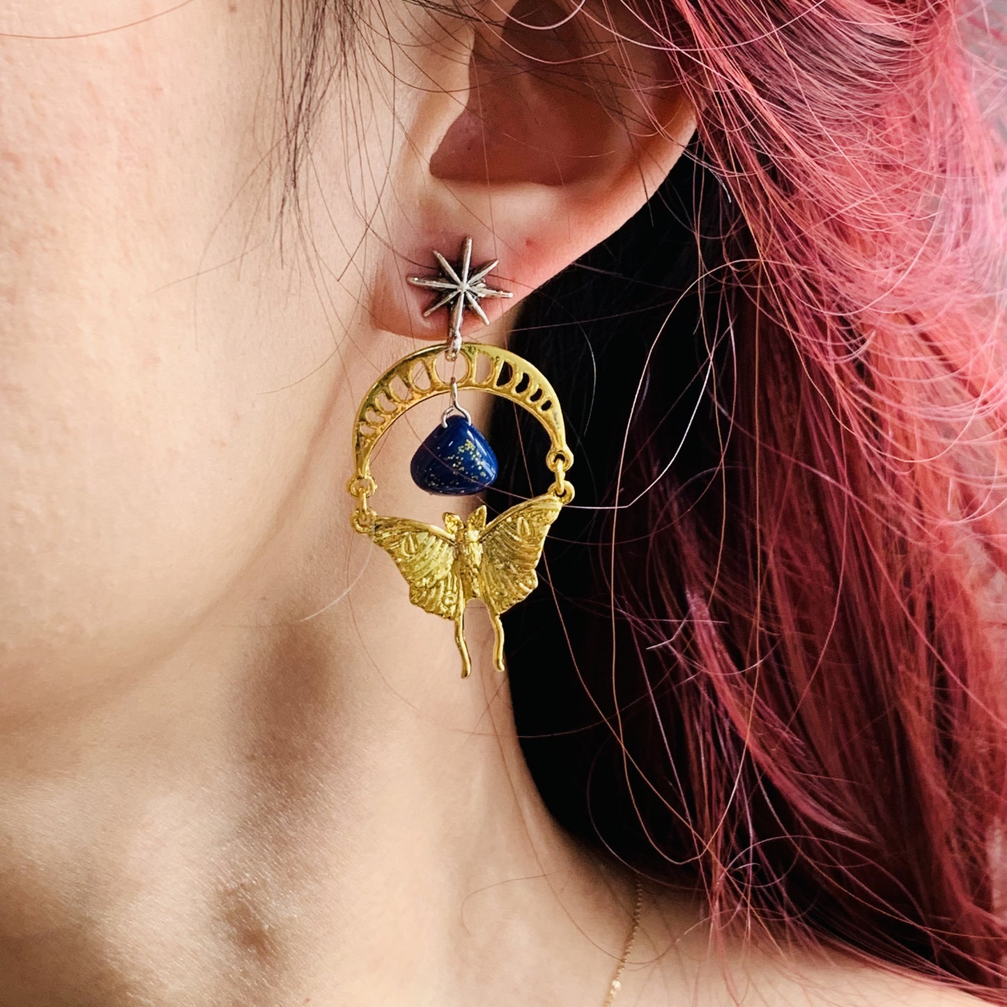 Butterfly Collection - Bohemian Butterfly Chandelier Earrings | Long Gold Dangle Earrings | Celestial Statement Drop Jewelry | Vintage Boho Earrings | Gift For Her