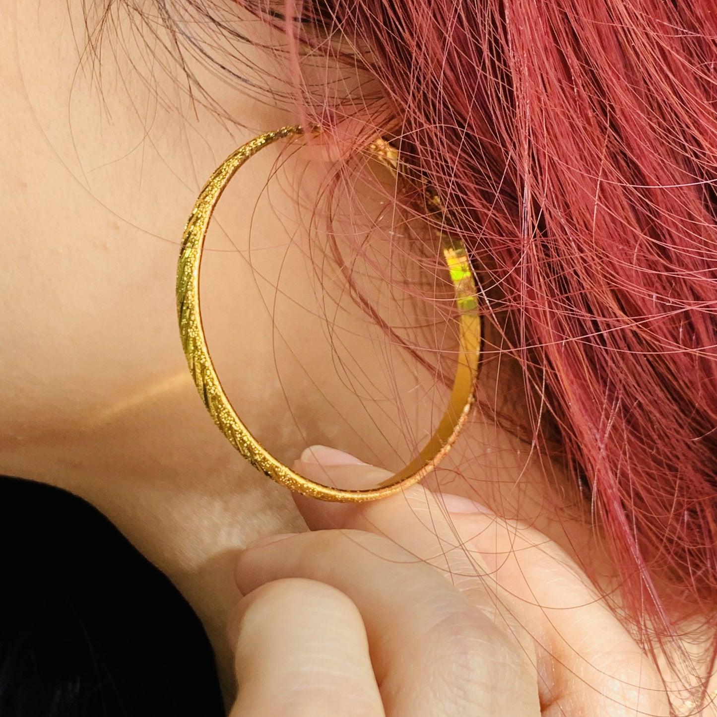 Hoop Earrings Bestie Set | Large Minimalist Modern Hoops | Retro Cool Silver Earrings | Hypoallergenic Everyday Earrings | Gift for Her