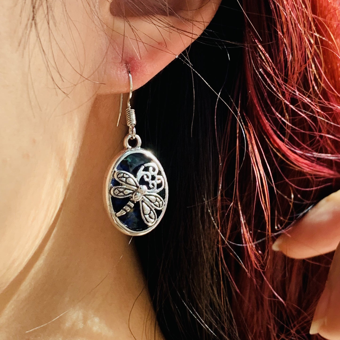 Dragonfly Collection - Whimsical Dragonfly Dangle Earrings | Boho Nature Inspired Jewelry | Vintage Insect Statement Earrings| Handmade Drop Earrings| Gift for Her