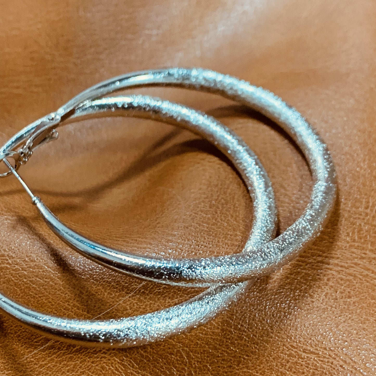 Hoop Earrings Bestie Set | Large Minimalist Modern Hoops | Retro Cool Silver Earrings | Hypoallergenic Everyday Earrings | Gift for Her
