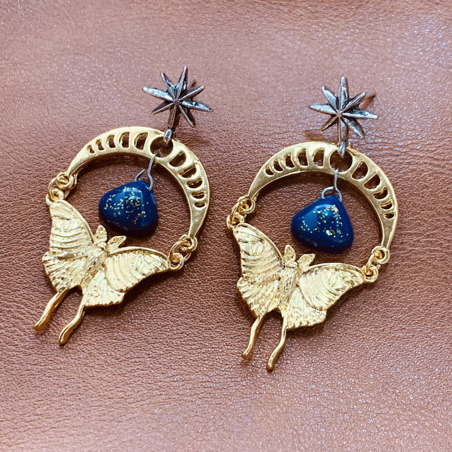 Butterfly Collection - Bohemian Butterfly Chandelier Earrings | Long Gold Dangle Earrings | Celestial Statement Drop Jewelry | Vintage Boho Earrings | Gift For Her