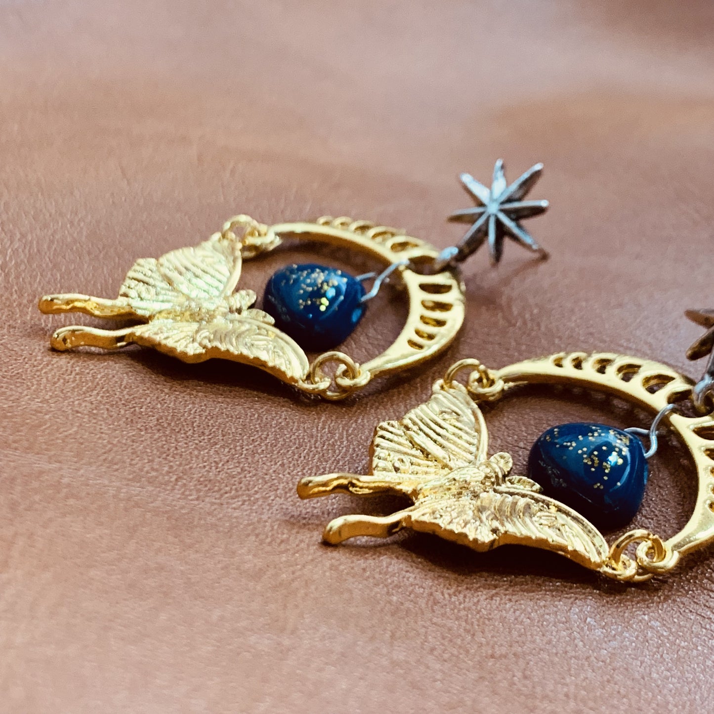 Butterfly Collection - Bohemian Butterfly Chandelier Earrings | Long Gold Dangle Earrings | Celestial Statement Drop Jewelry | Vintage Boho Earrings | Gift For Her