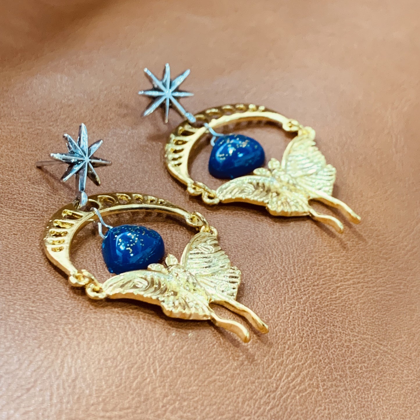 Butterfly Collection - Bohemian Butterfly Chandelier Earrings | Long Gold Dangle Earrings | Celestial Statement Drop Jewelry | Vintage Boho Earrings | Gift For Her