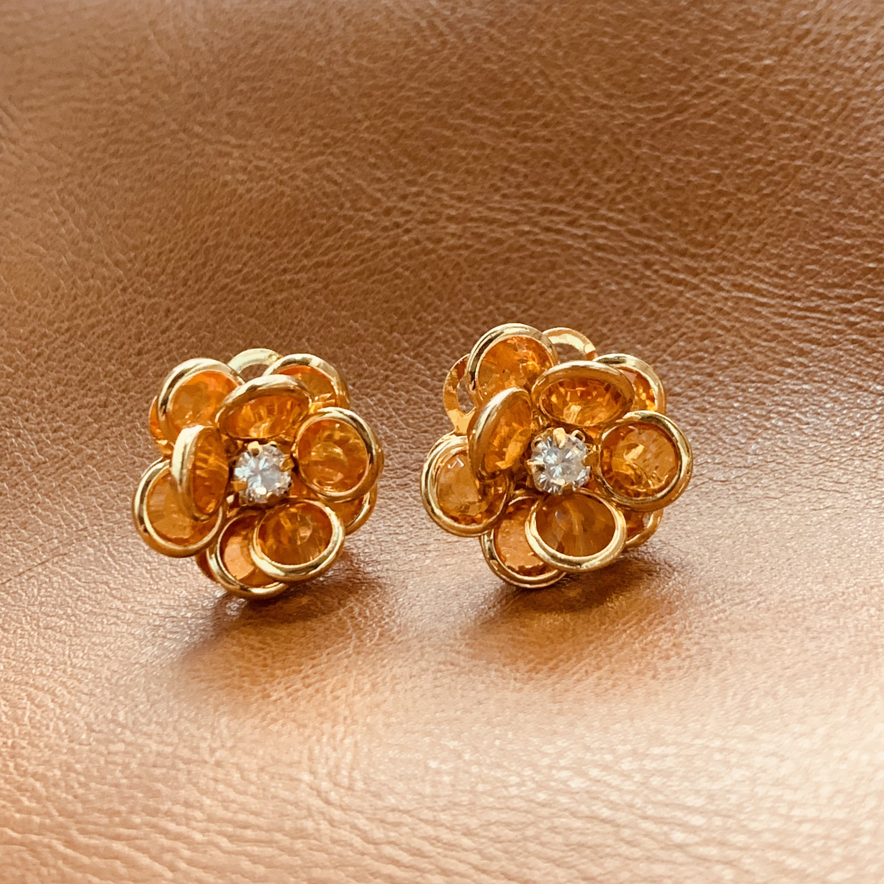 Double Petal Flower Earrings