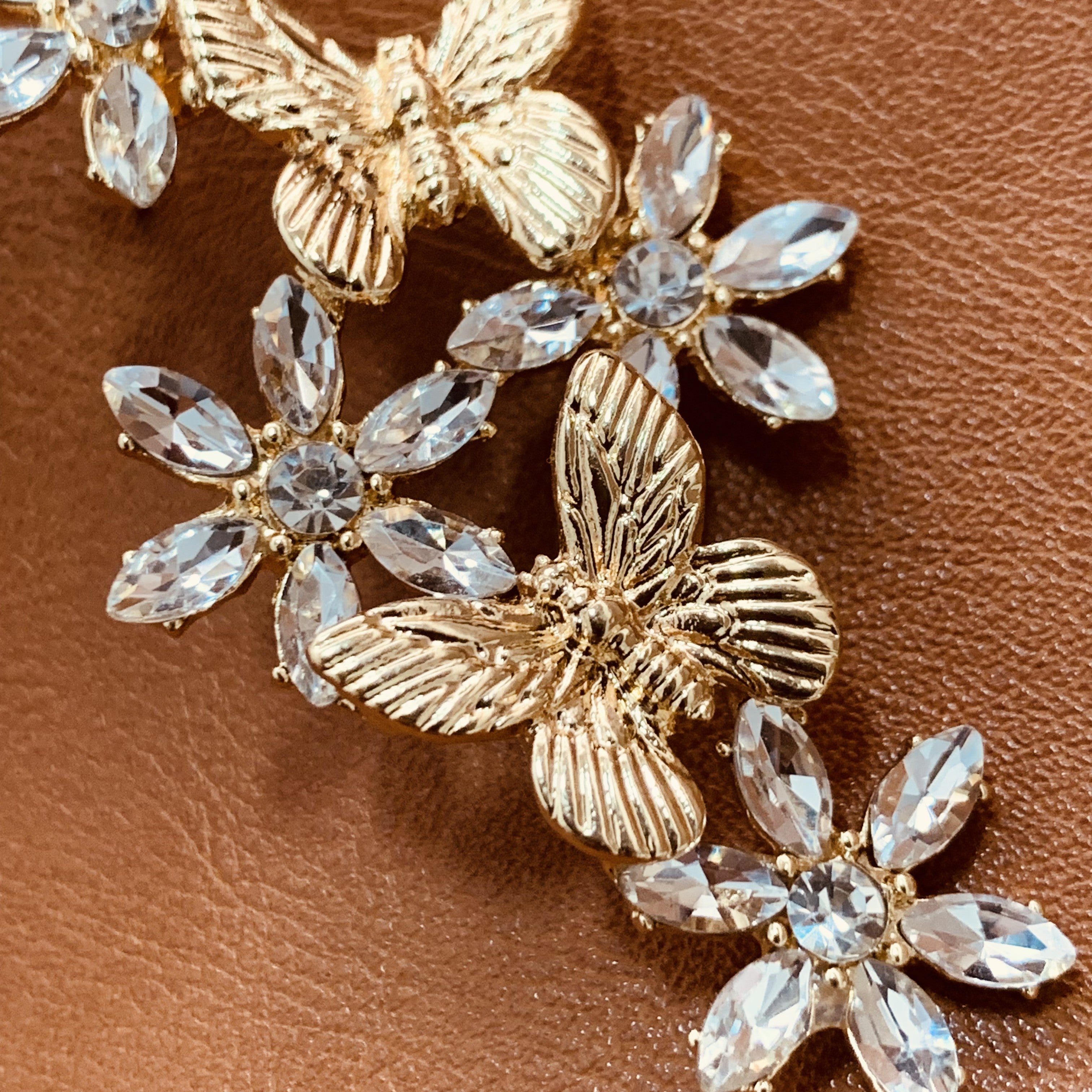 Butterfly & Flower Dangle Earrings