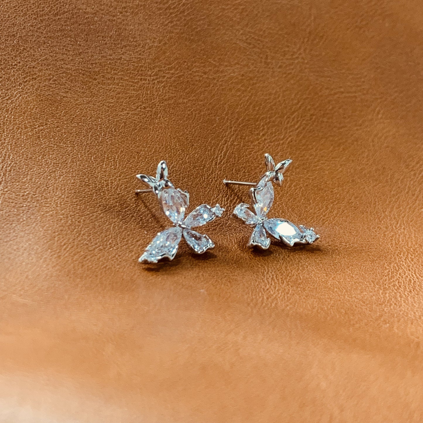 Butterfly Collection---Sparkling Butterfly Earrings | Nature Inspired Elegant Studs | Fairycore Butterfly Earrings | Dainty Earrings for Women | Gift for Her