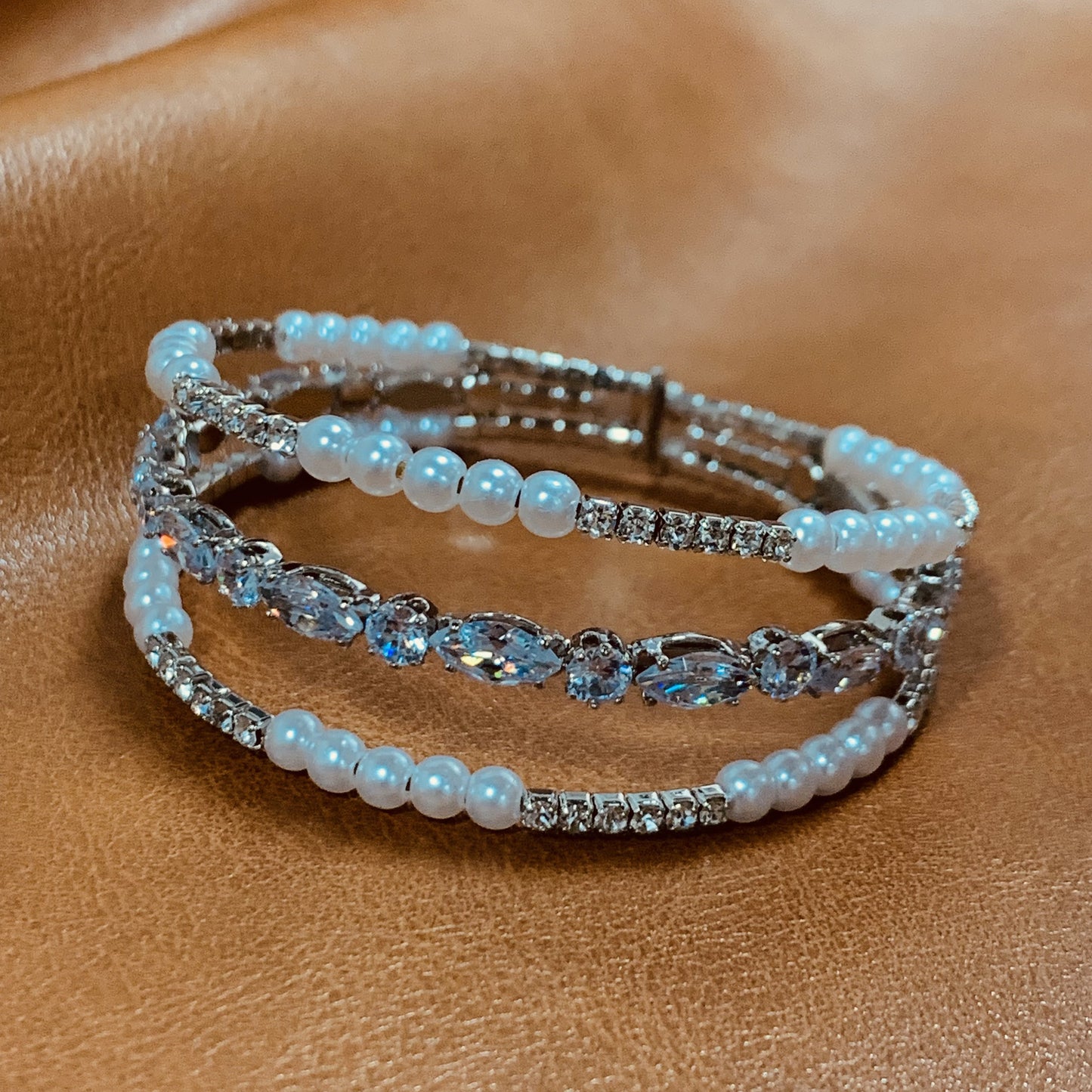 Elegant Coquette Style 3-Layered Bracelet | Handmade Adjustable Bracelet | Gift For Her