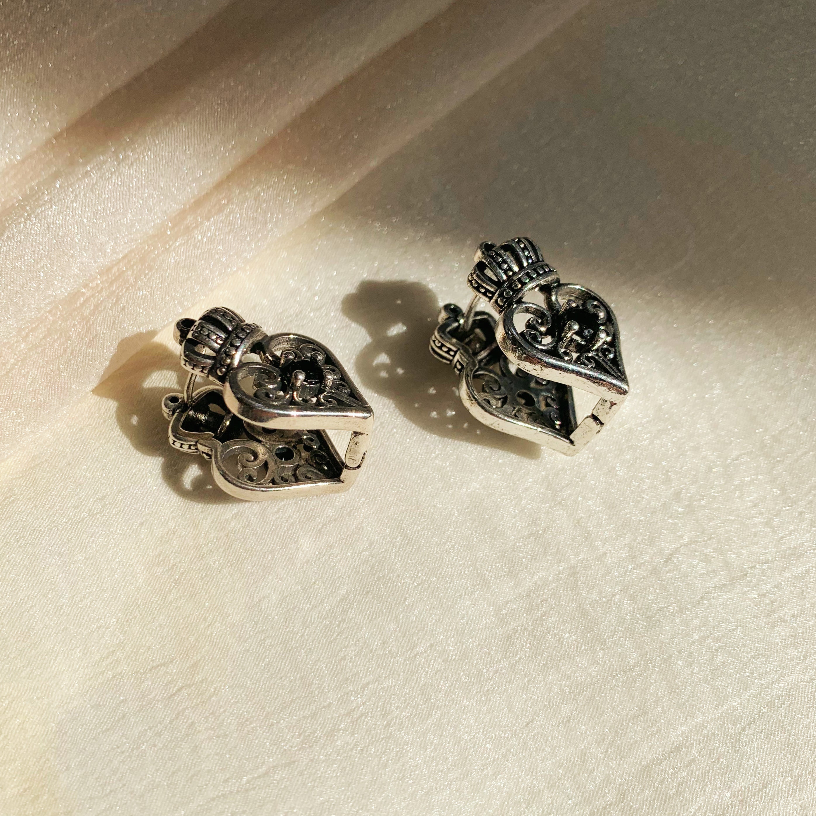 Royal Crown Huggie Earrings
