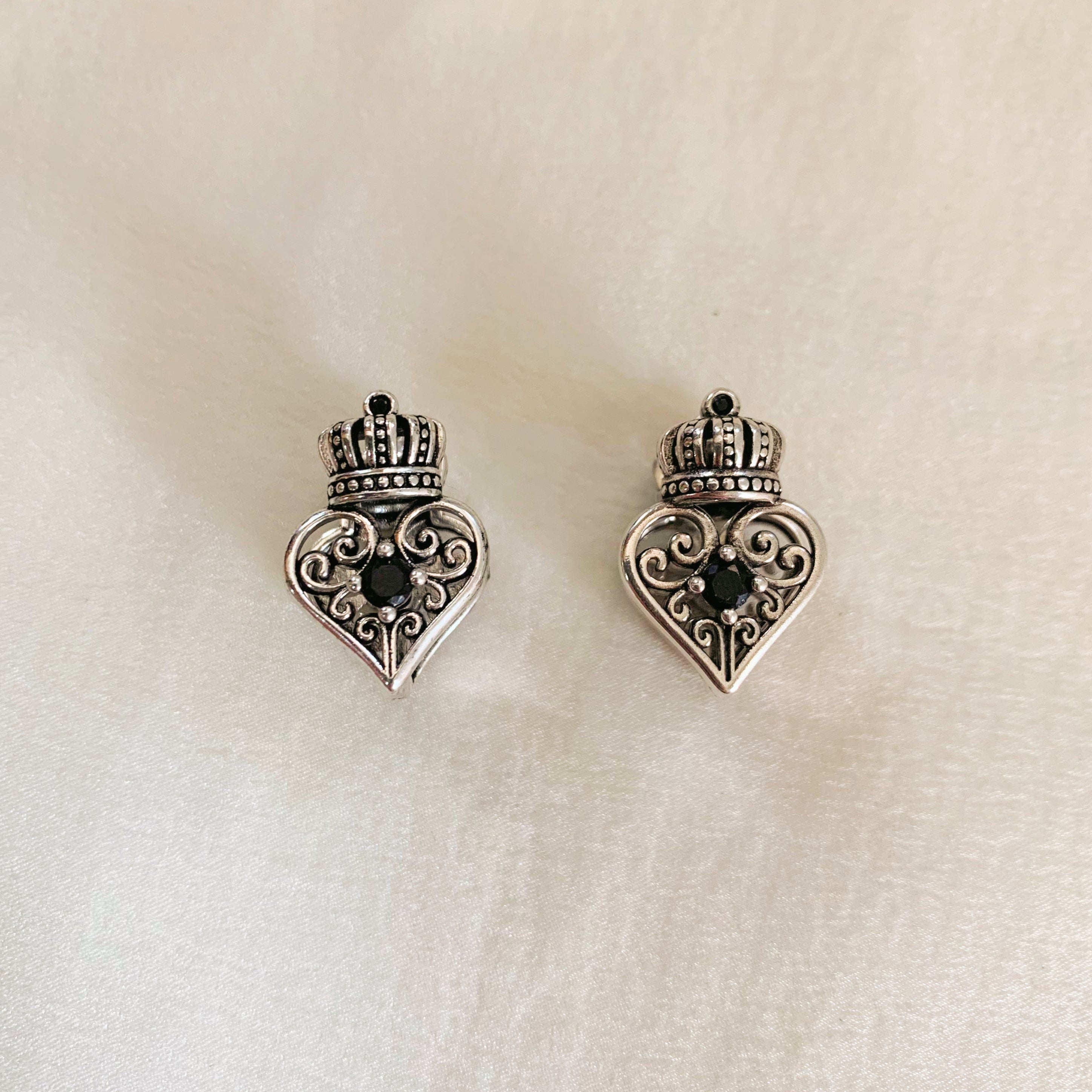 Royal Crown Huggie Earrings