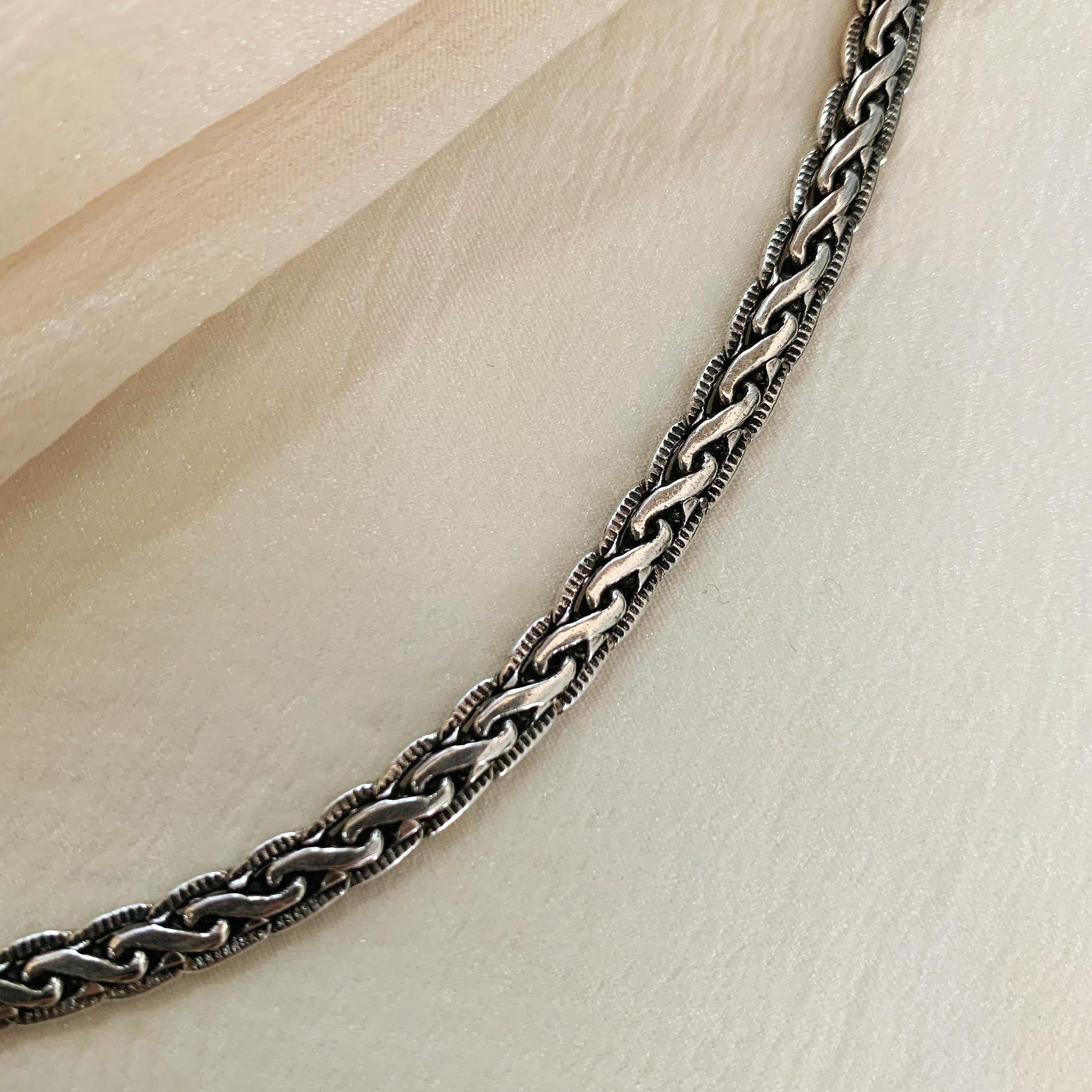 Silver Gothic Wings Heart Necklace
