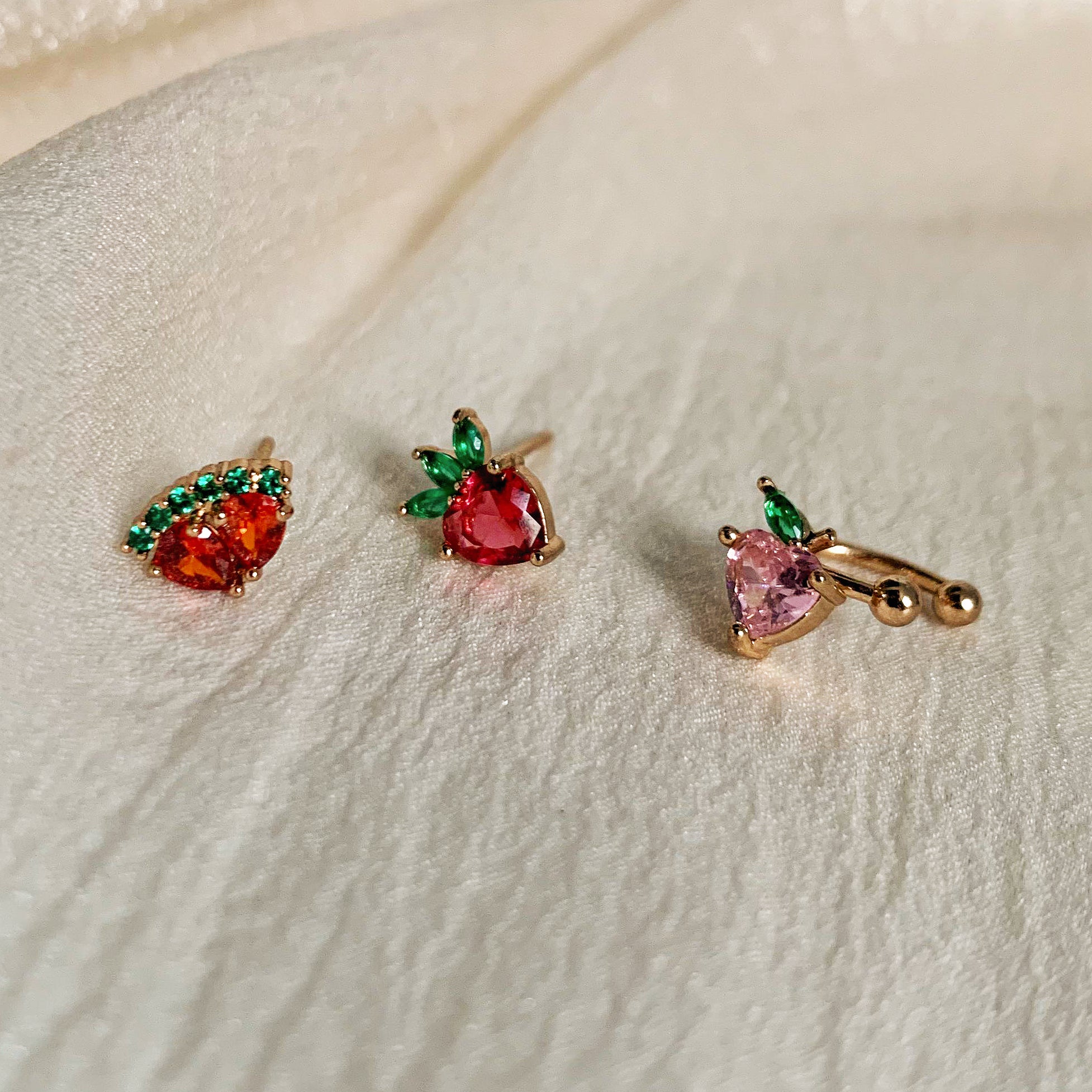 6-Piece Colorful Fruit Earrings Set