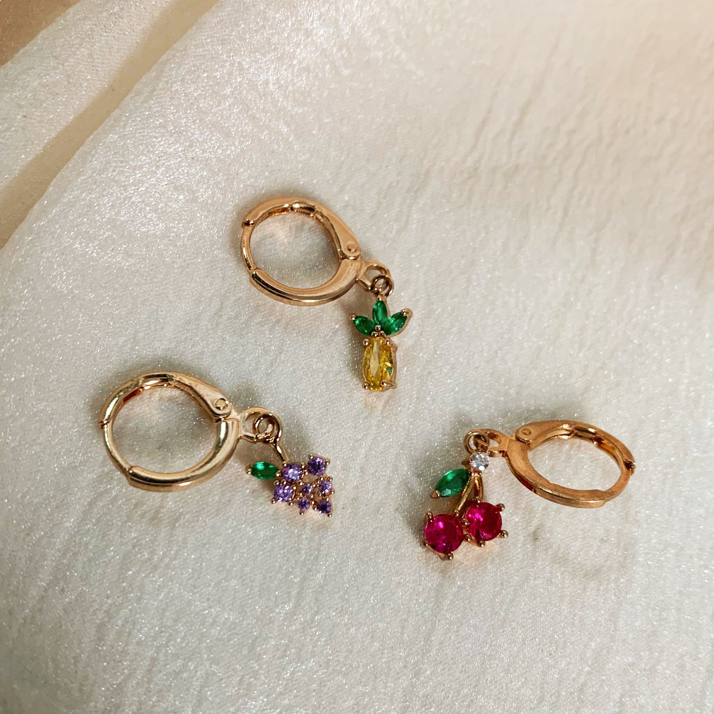 6-Piece Colorful Fruit Earrings Set