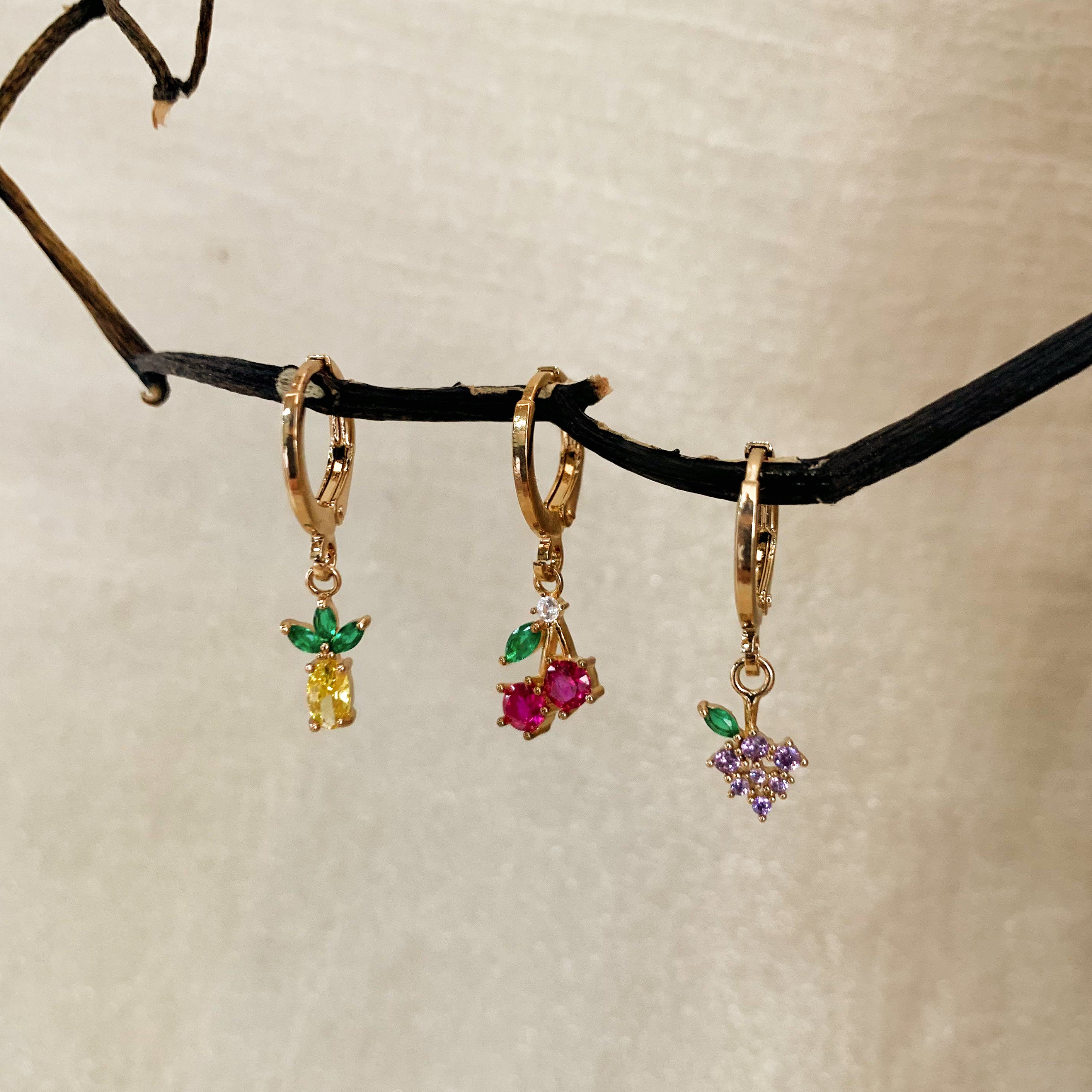 6-Piece Colorful Fruit Earrings Set