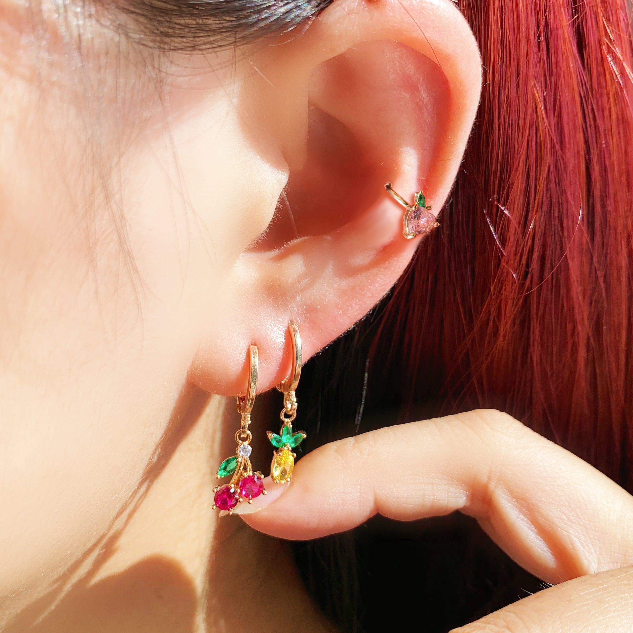 6-Piece Colorful Fruit Earrings Set