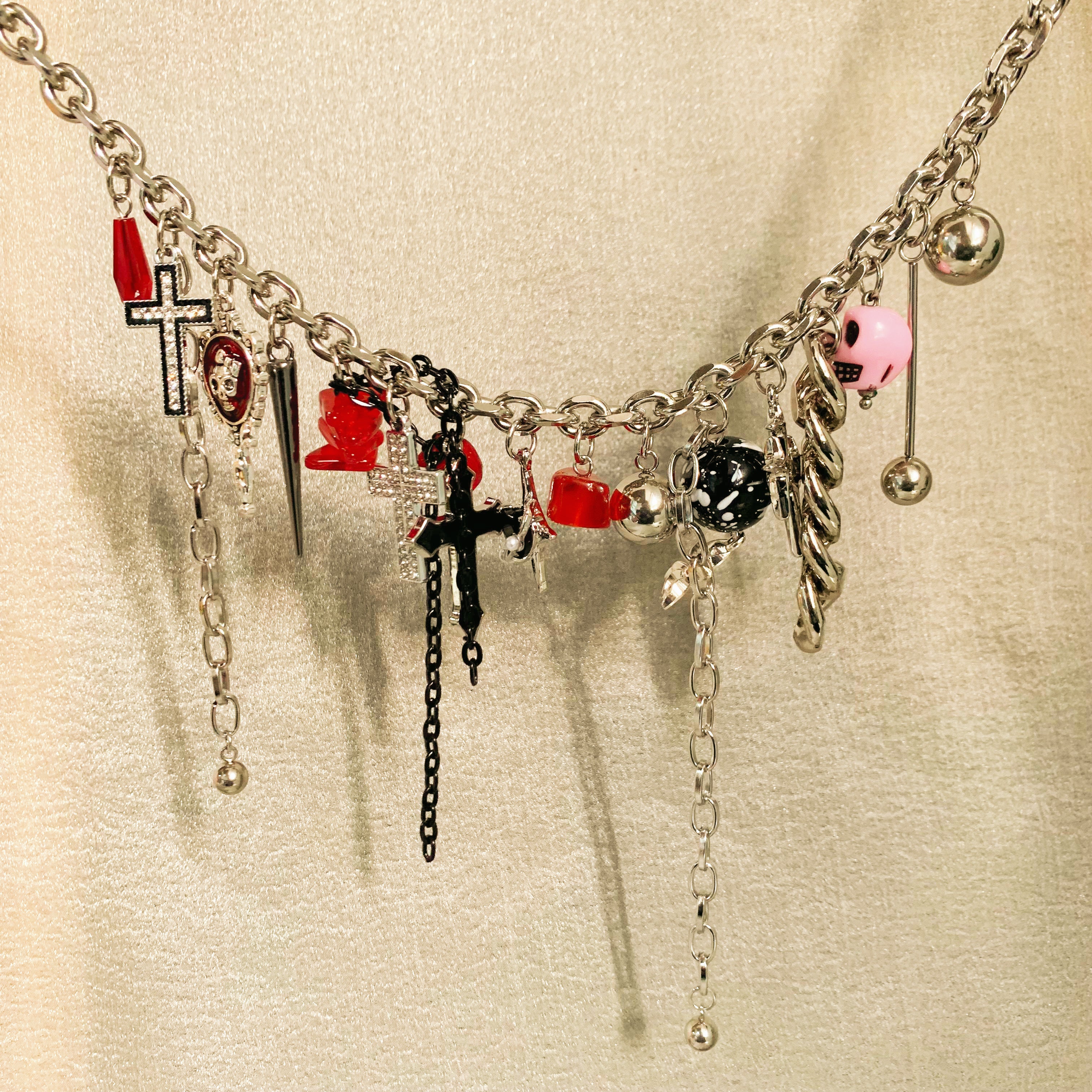 Y2K Punk Cross Necklace