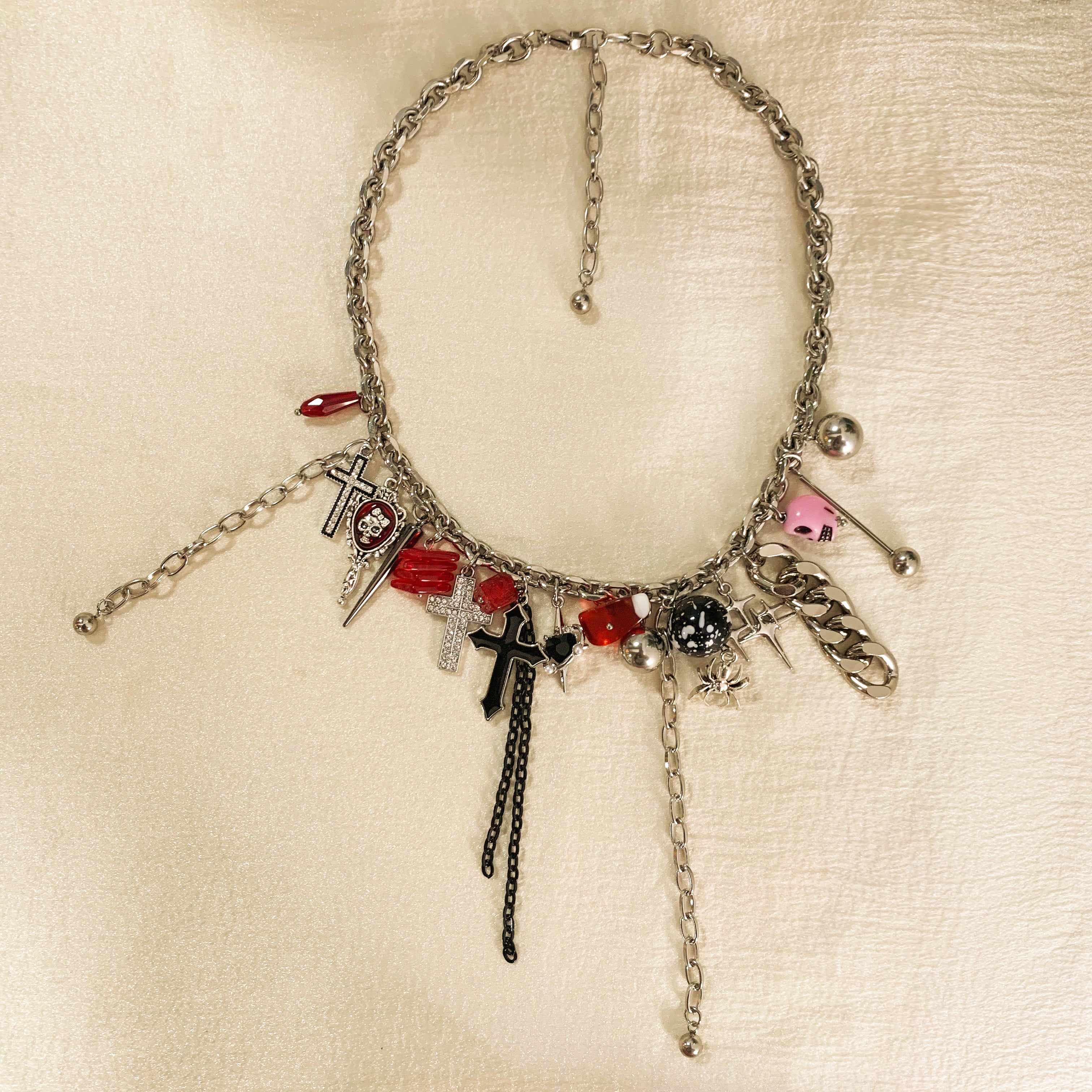 Y2K Punk Cross Necklace