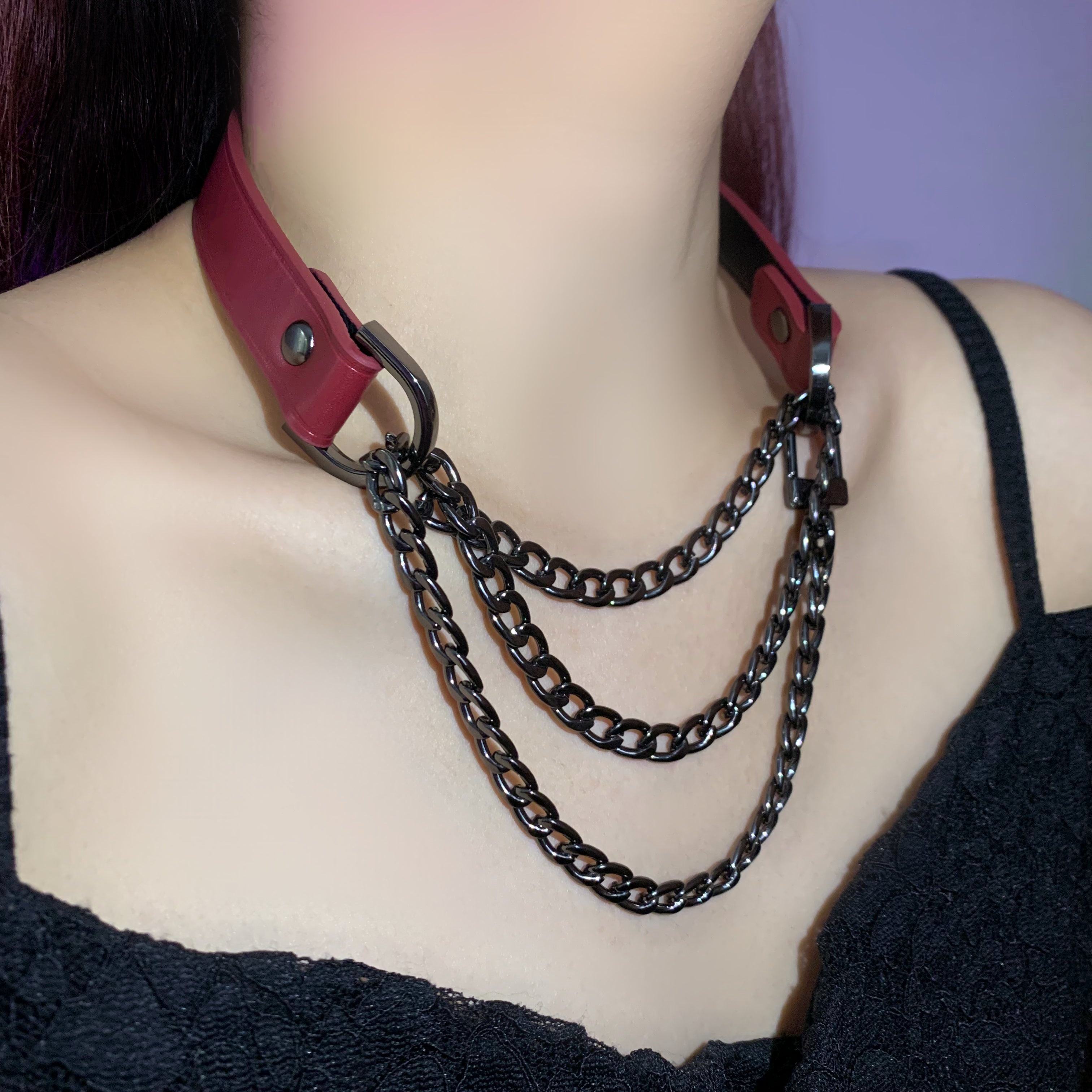 Leather Choker Necklace | Cosplay Accessories