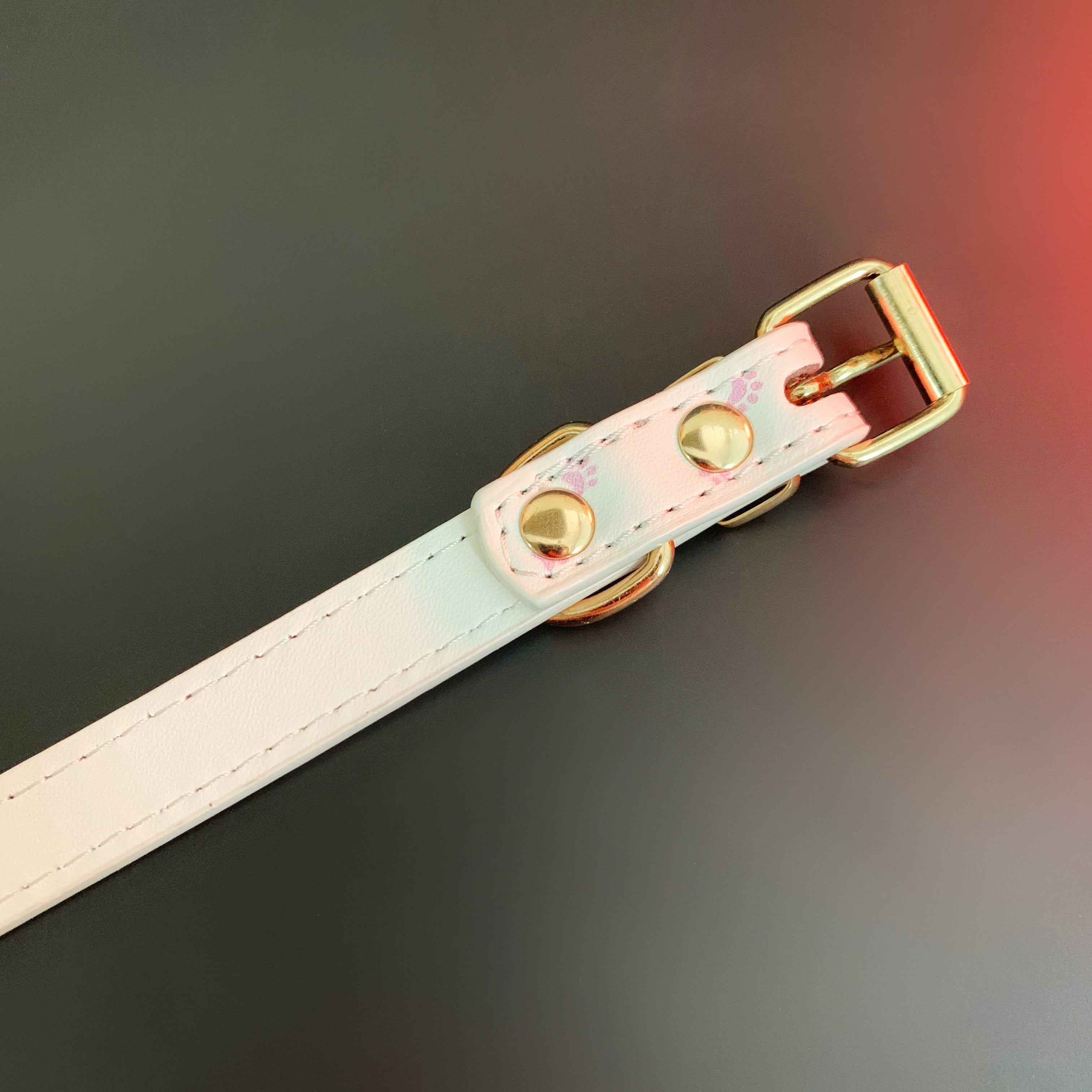 Leather Choker With Paw Print