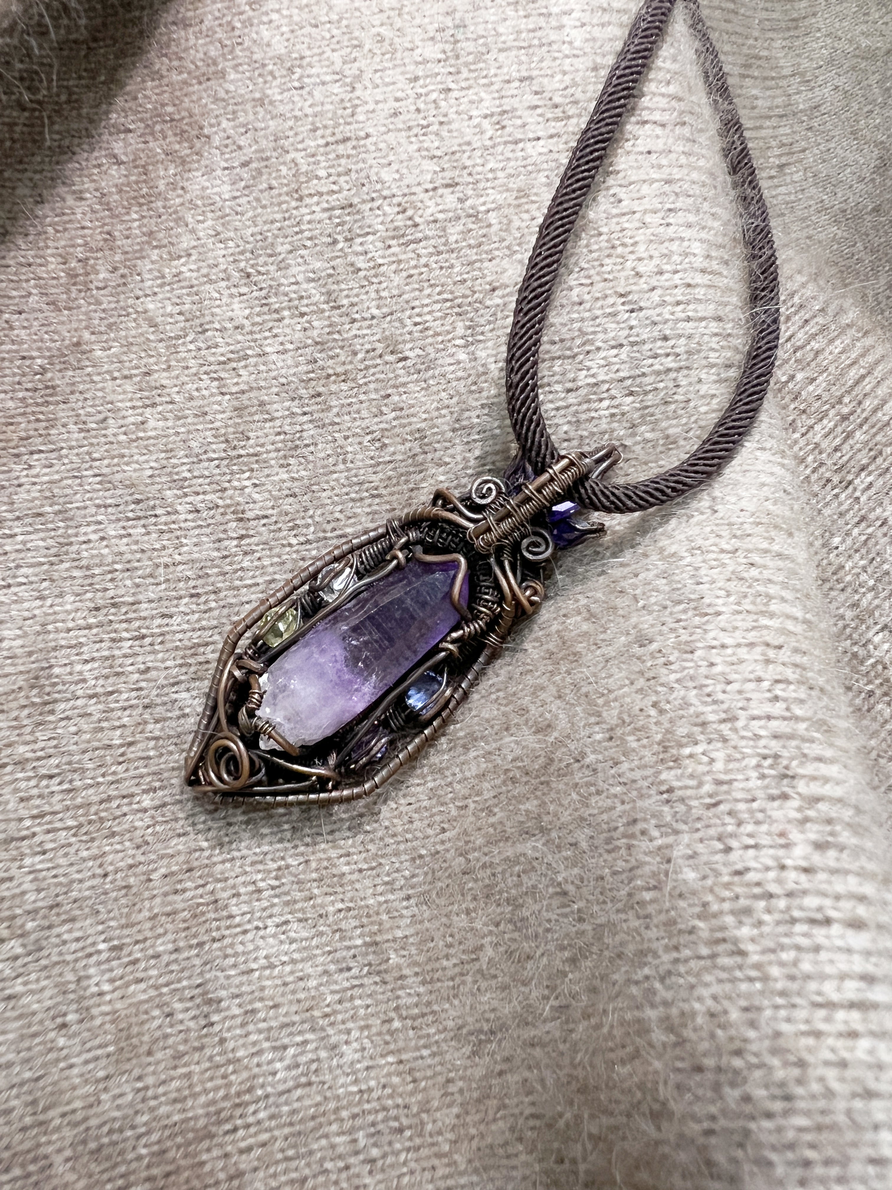 Purple Crystal Necklace
