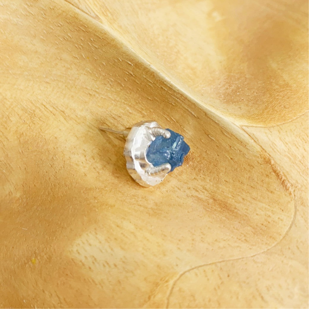 Aquamarine Raw Stone Earring