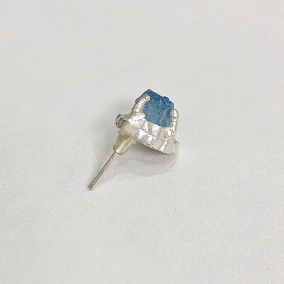 Aquamarine Raw Stone Earring