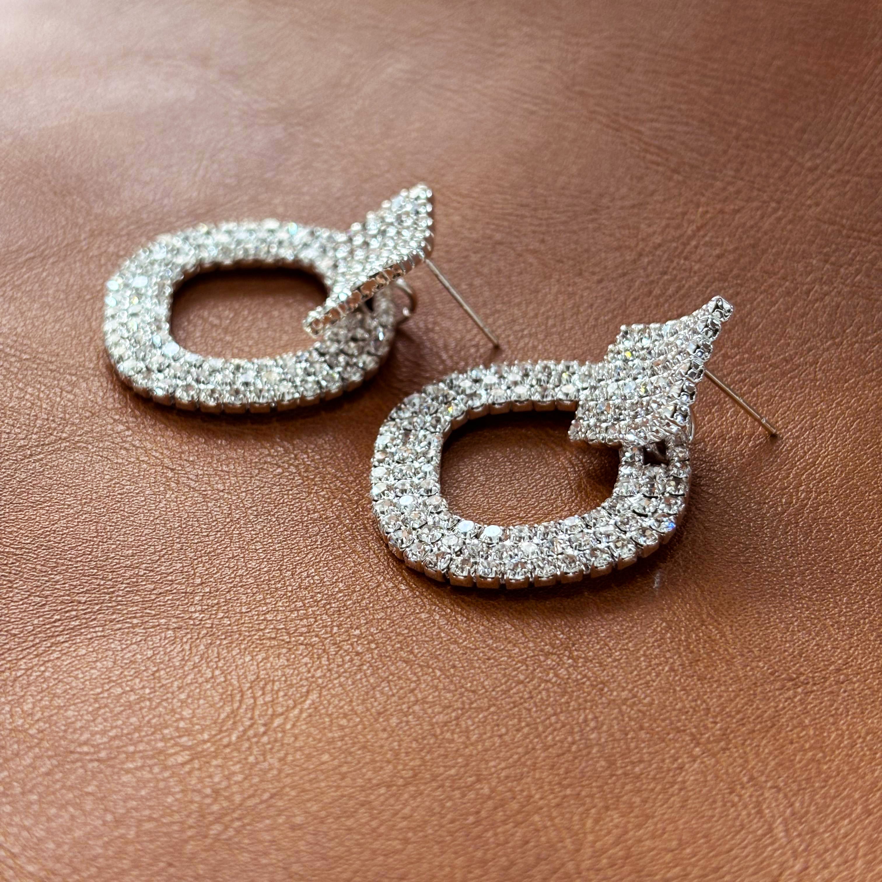 Silver Square Earrings