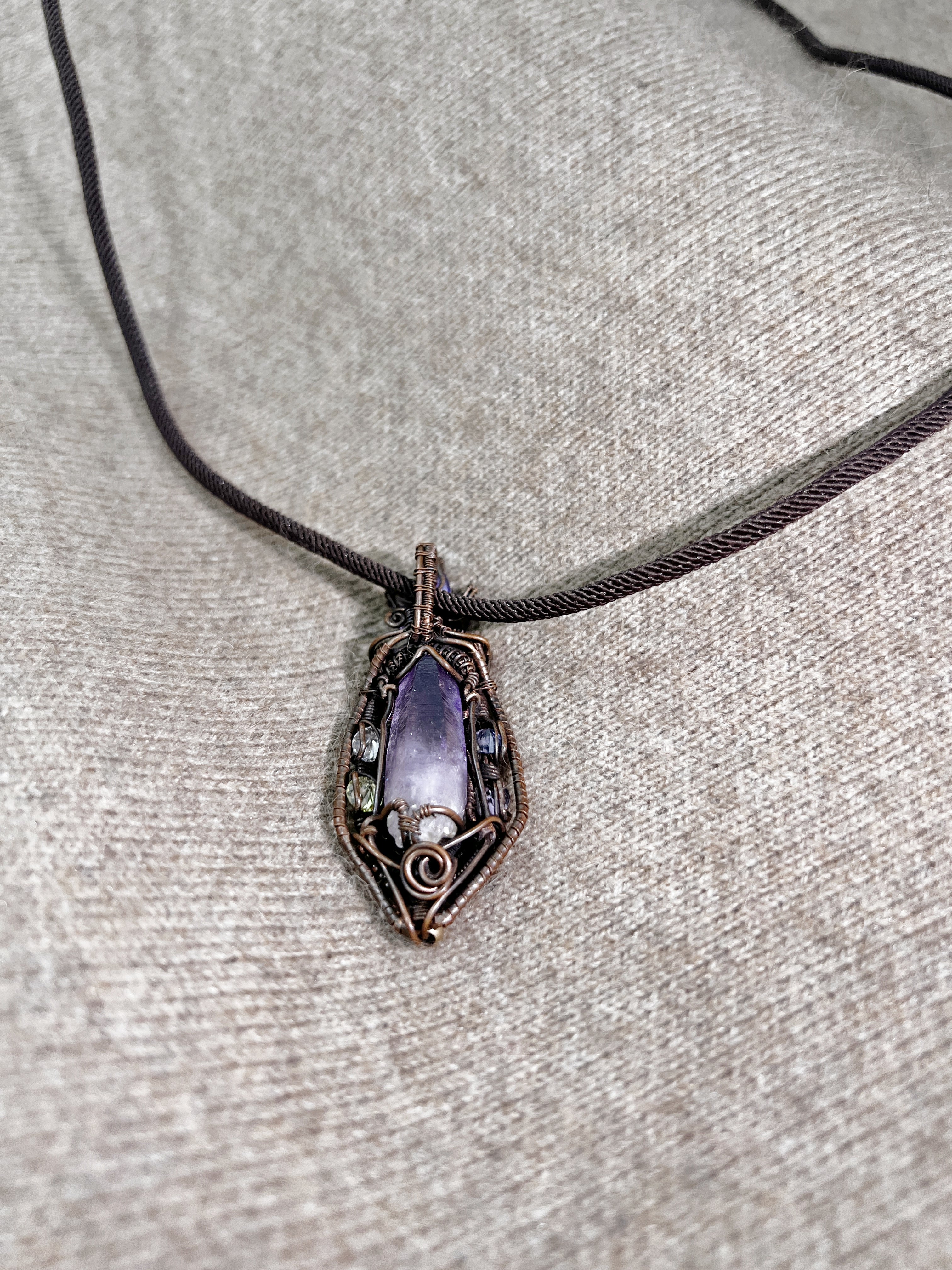 Purple Crystal Necklace