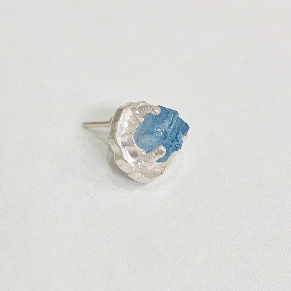 Aquamarine Raw Stone Earring