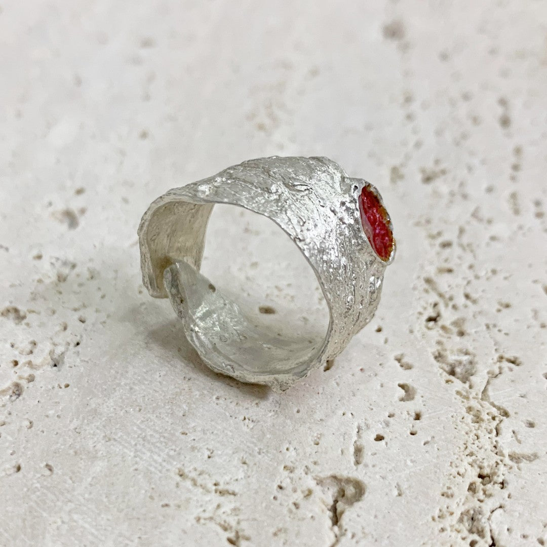 Sterling Silver and Enamel Ring