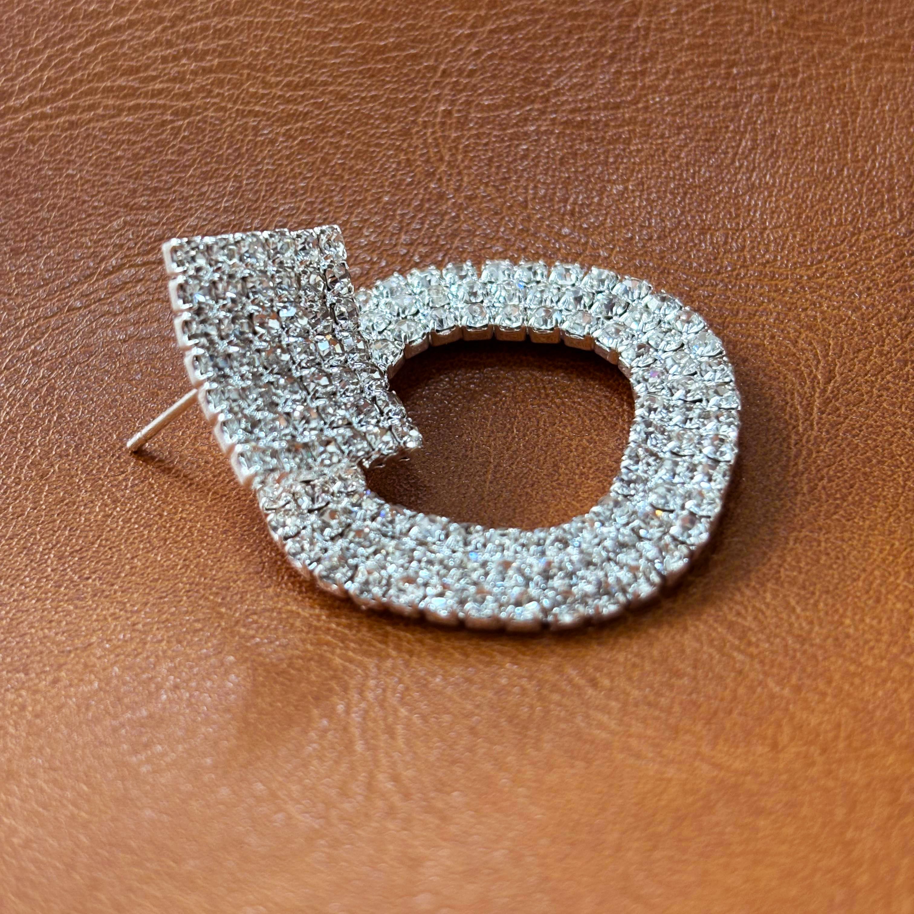 Silver Square Earrings