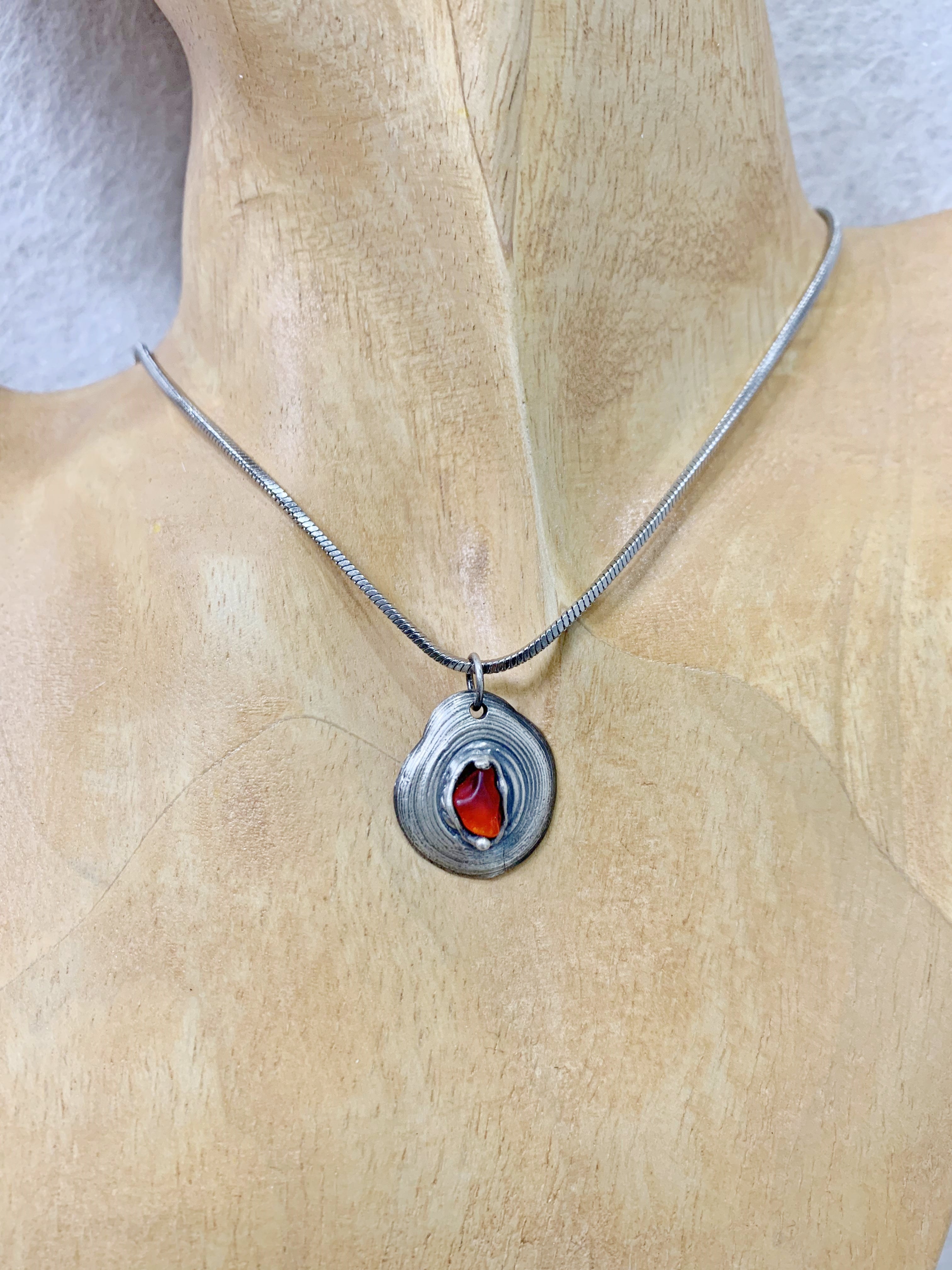 Silver Ruby Necklace