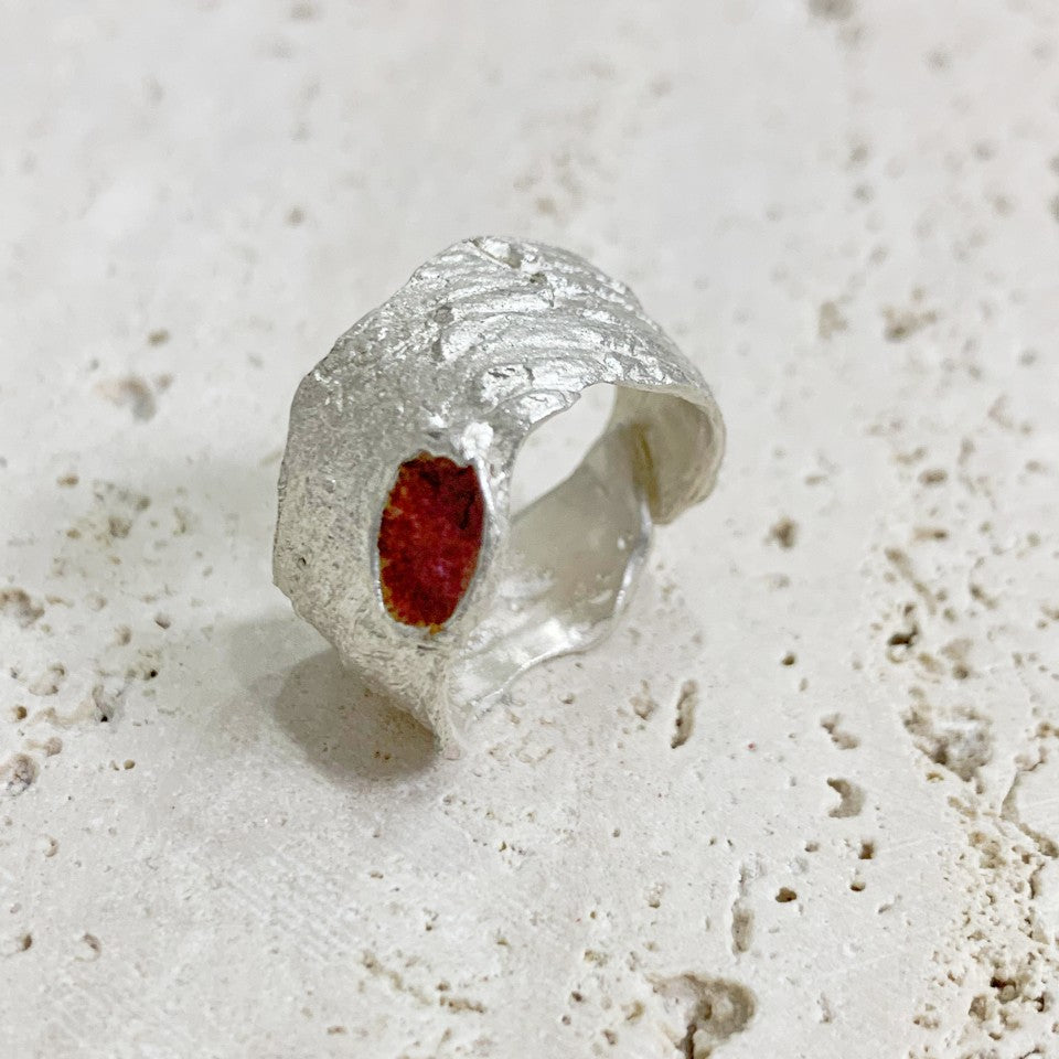 Sterling Silver and Enamel Ring