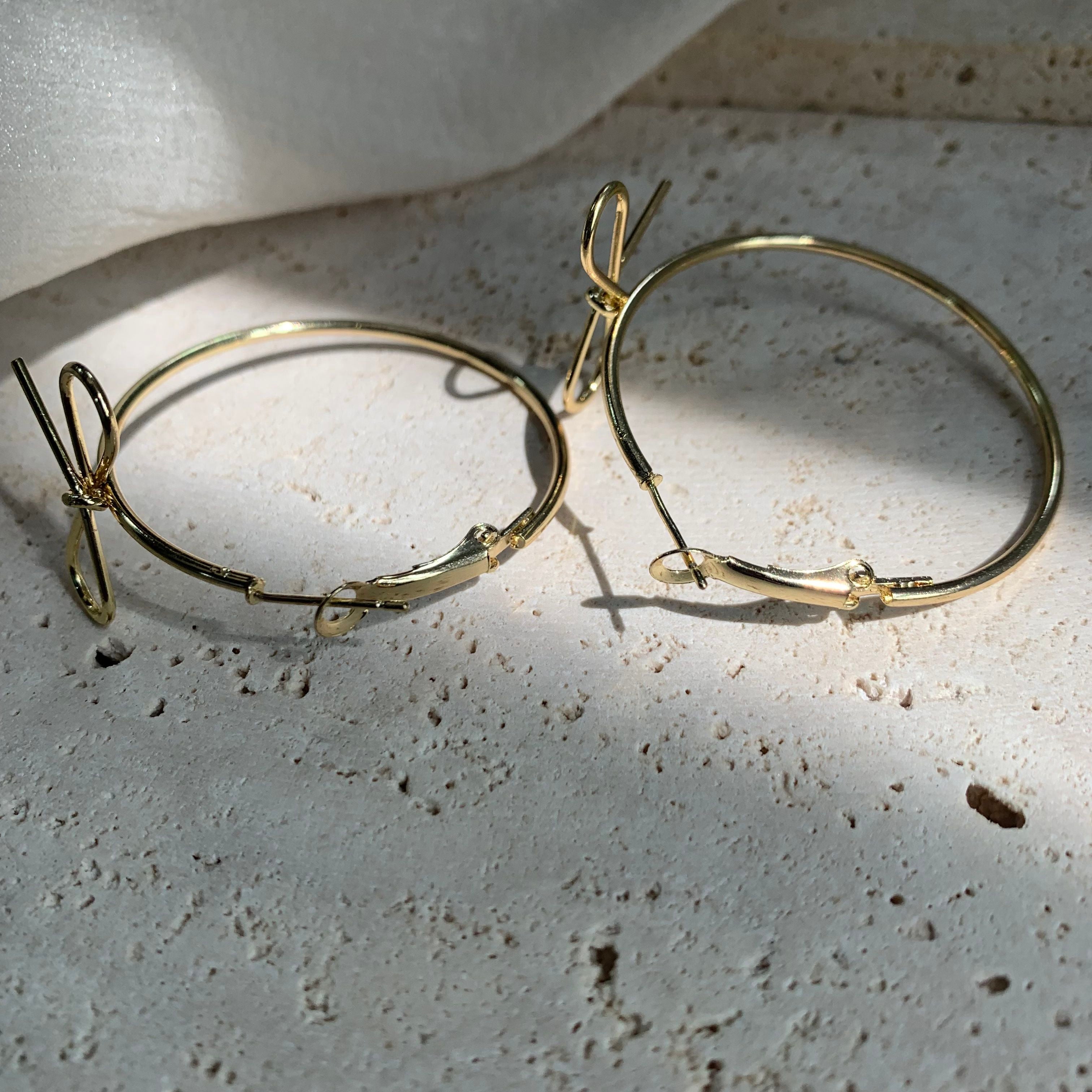 Bestie Set --- Ribbon Bow Hoop Earrings