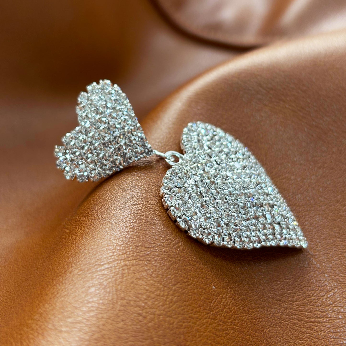 Wedding Season — Sparkling Heart-Shaped Drop Earrings | Bridal Earrings | Bridesmaid Earrings | Party Earrings | Gift for Her
