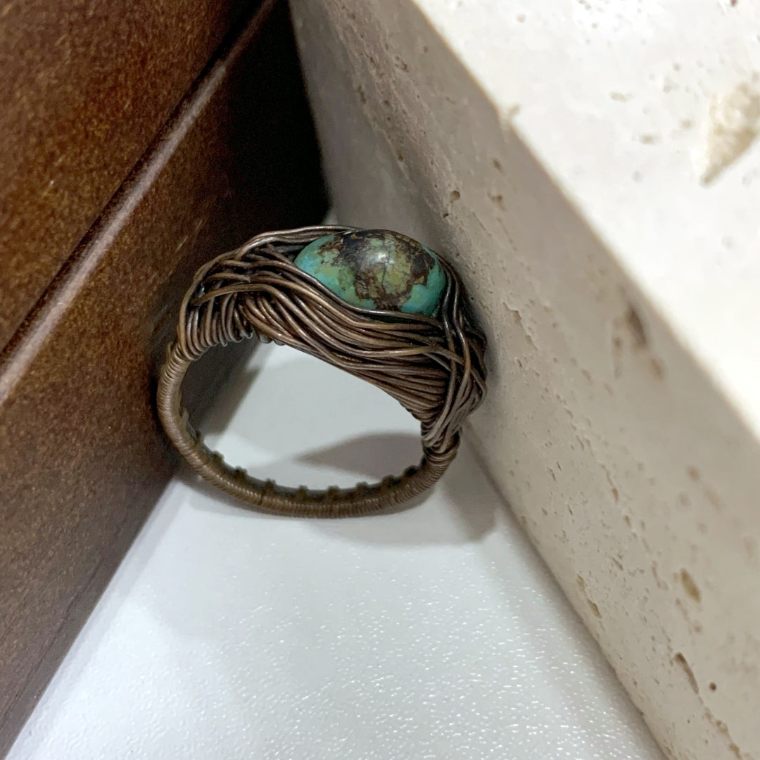 Vintage Style Turquoise Handmade Ring