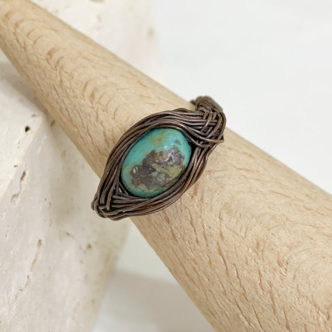 Vintage Style Turquoise Handmade Ring