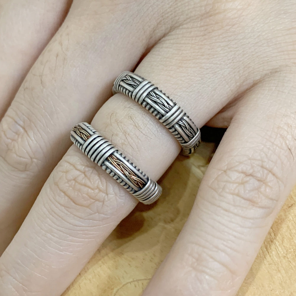 Hand-Woven Sterling Silver Ring