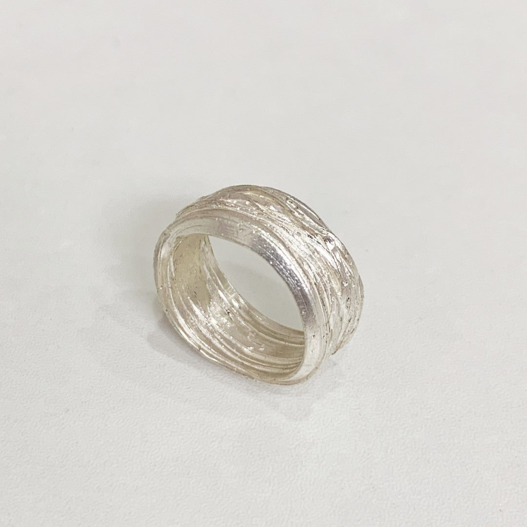 Original Hand Brushed Sterling Silver Ring