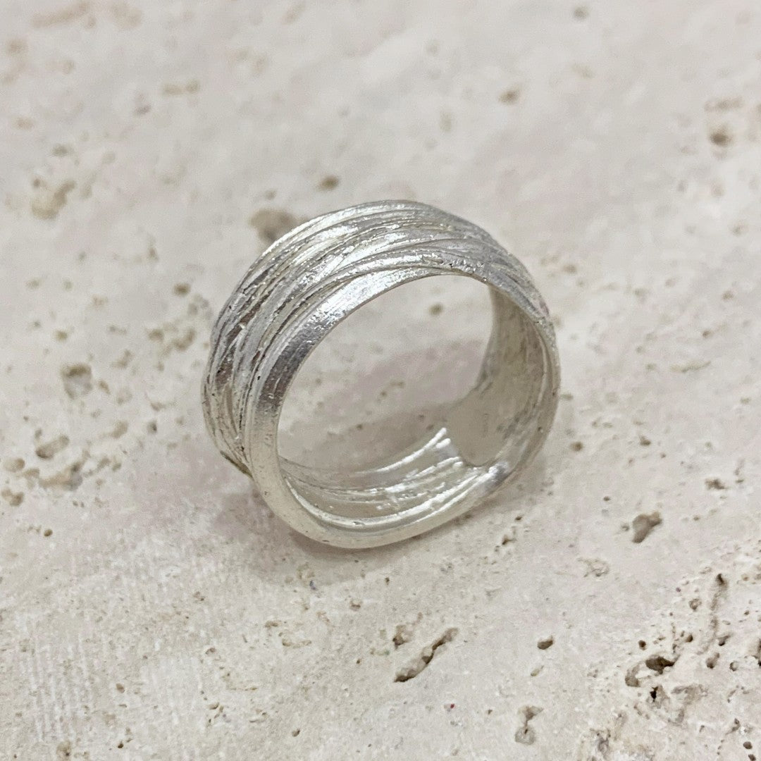 Original Hand Brushed Sterling Silver Ring
