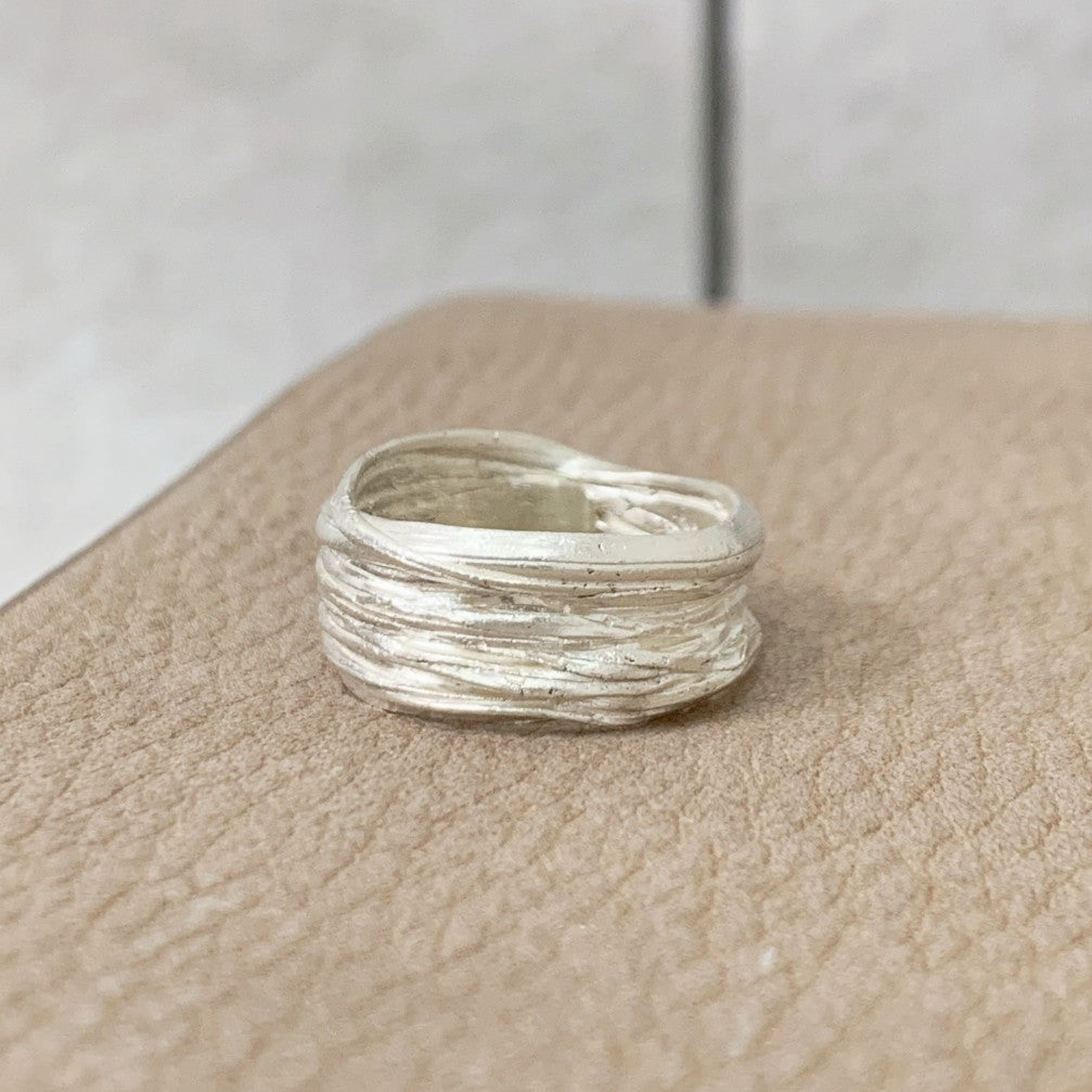 Original Hand Brushed Sterling Silver Ring
