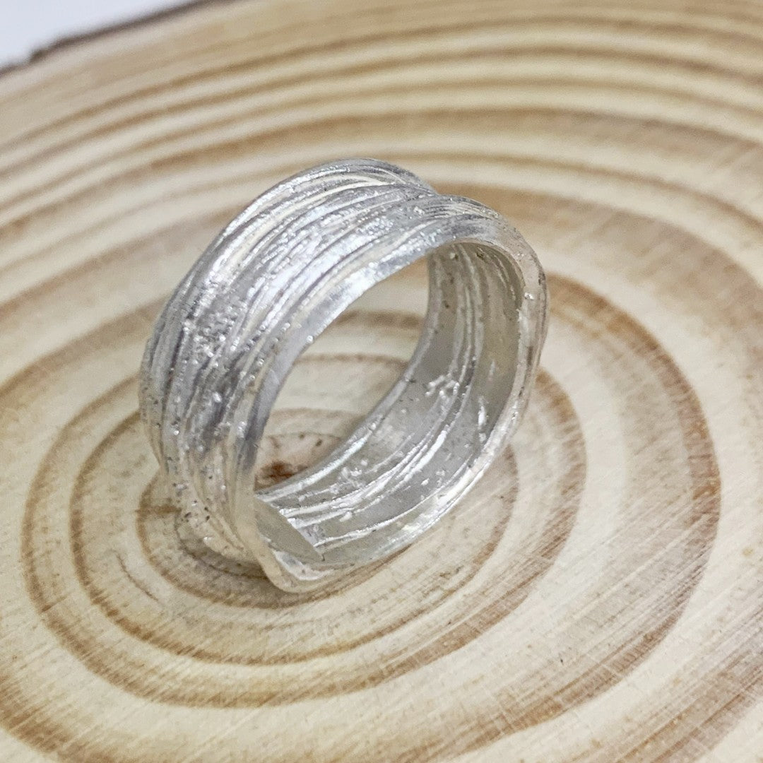 Original Hand Brushed Sterling Silver Ring