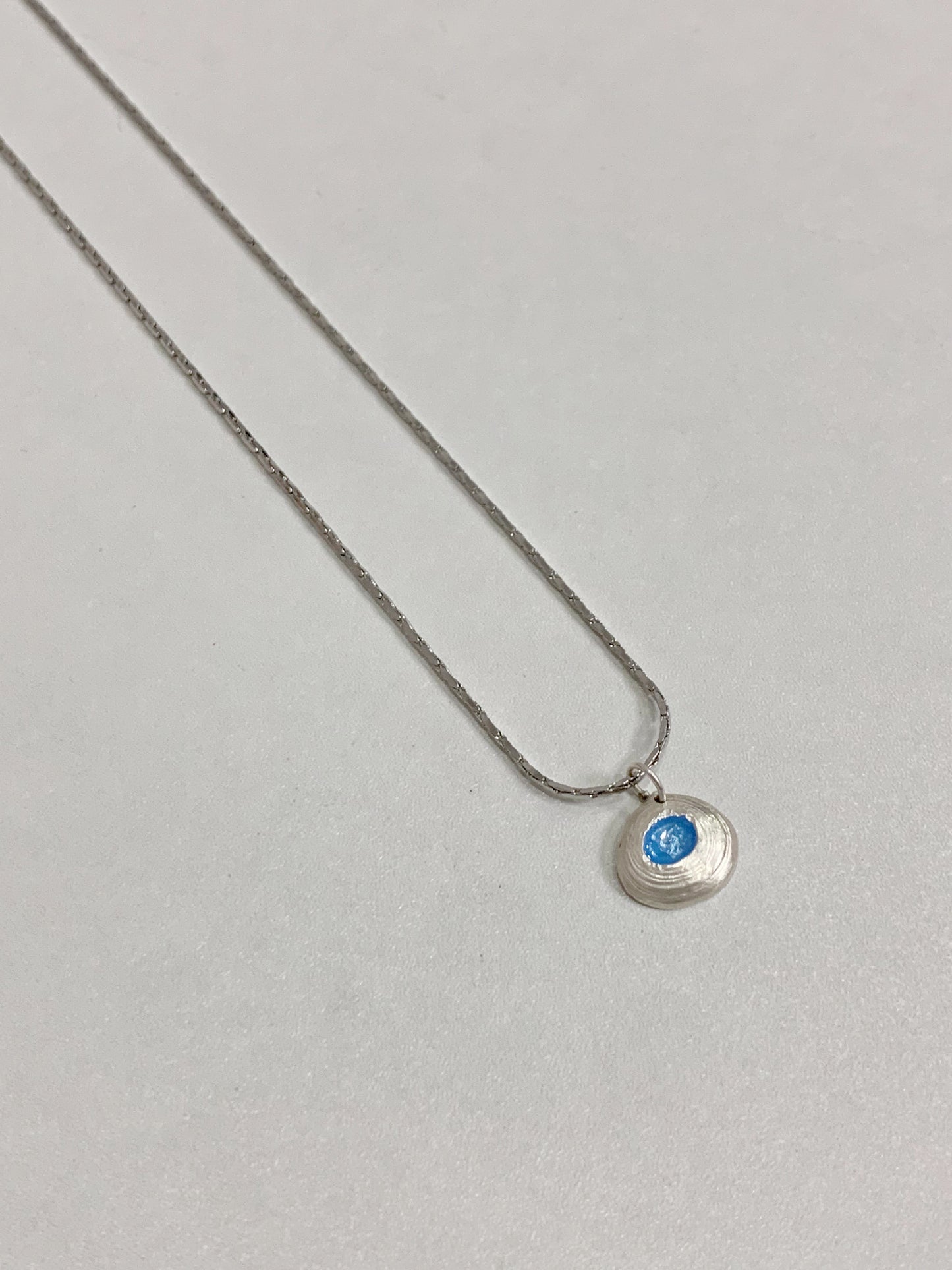 Artistic Hand Enameled Necklace in Sterling Silver