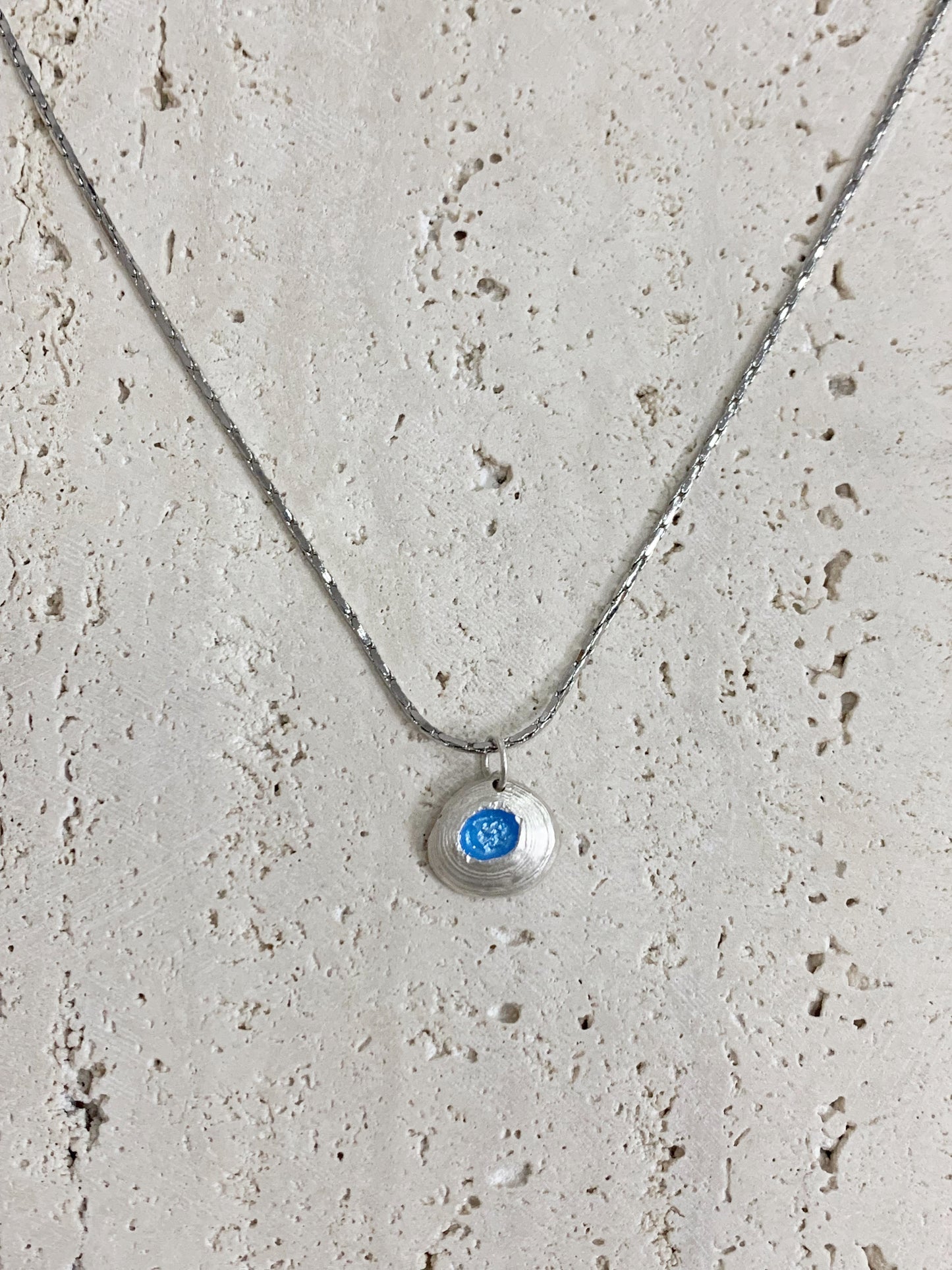 Artistic Hand Enameled Necklace in Sterling Silver