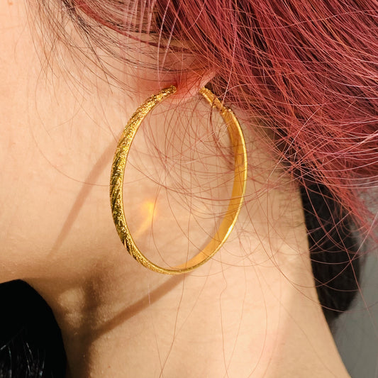 Hoop Earrings Bestie Set | Large Minimalist Modern Hoops | Retro Cool Silver Earrings | Hypoallergenic Everyday Earrings | Gift for Her