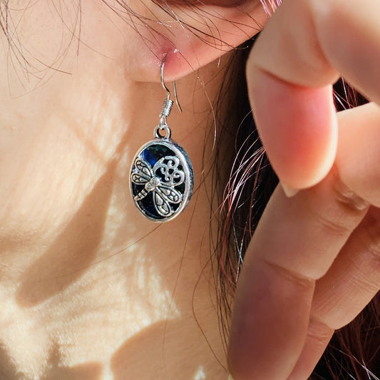 Dragonfly Collection - Whimsical Dragonfly Dangle Earrings | Boho Nature Inspired Jewelry | Vintage Insect Statement Earrings| Handmade Drop Earrings| Gift for Her